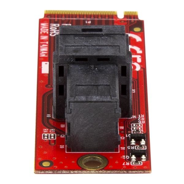 StarTech.com Scheda Adattatore PCI Express 3.0 U.2 a M.2 per SSD NVMe U.2 da 2,5 - Potenziamento Prestazioni, Rosso, Certificato CE e FCC
