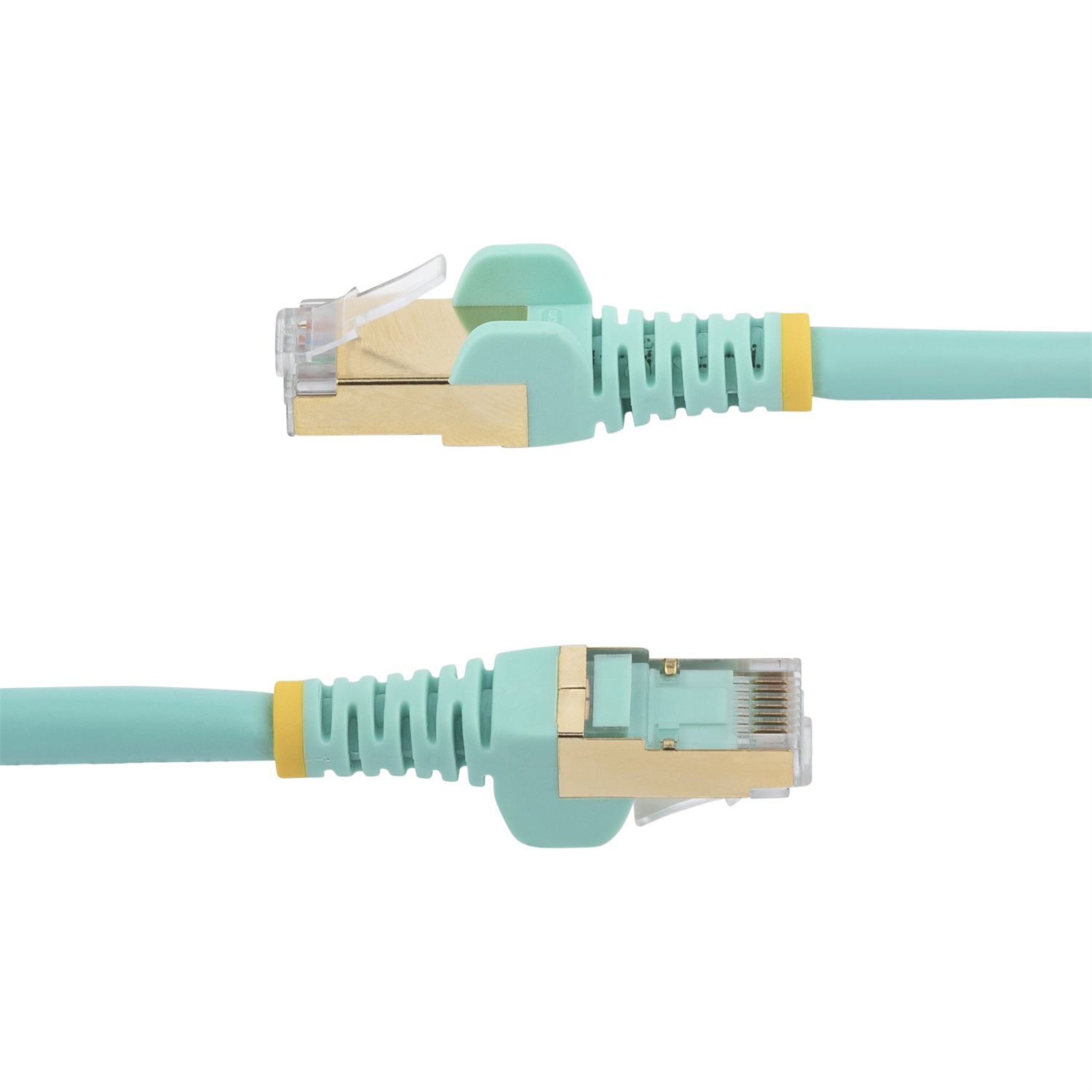 StarTech.com Cavo di Rete Ethernet Cat6a - Cavo Schermato STP Antigroviglio da 2m - Turchese, RJ-45, U/FTP, Placcatura Oro