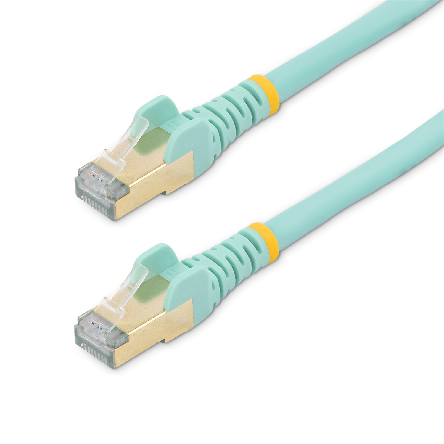 StarTech.com Cavo di Rete Ethernet Cat6a Schermato STP 50cm Turchese - RJ-45, U/FTP, Placcatura Oro, 10 Gigabit