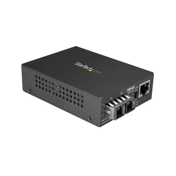 StarTech.com Convertitore Multimediale Gigabit Ethernet Gbe a Fibra SC - 1000Base-LX - Monomodale - 10Km, 1000 Mbit/s, 1310 nm, RJ-45, IEEE 802.1Q, IEEE 802.3