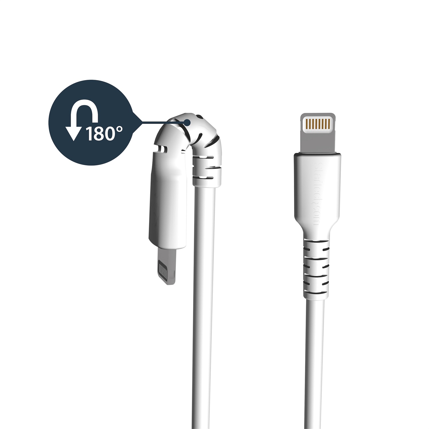 StarTech.com Cavo USB-A a Lightning da 1 m Bianco - Cavo Robusto in Fibra Aramidica di Kevlar, Certificato Apple MFi, Resistente e Durevole