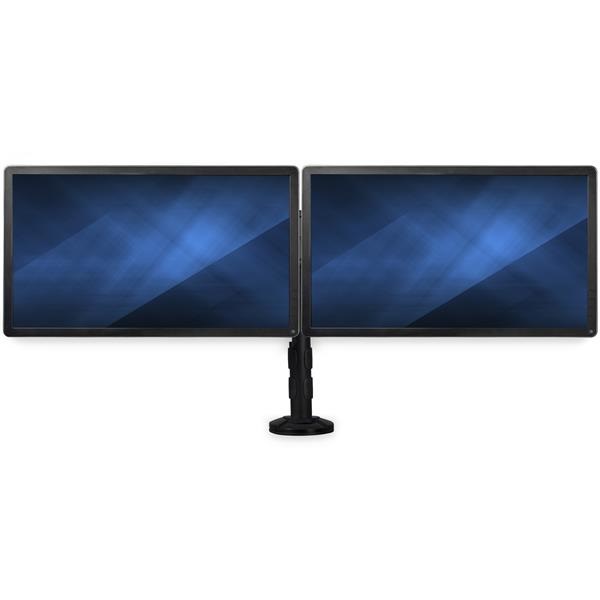 StarTech.com Braccio per Doppio Monitor da Scrivania - Supporto con Morsetto - Altezza Regolabile per Monitor fino a 27