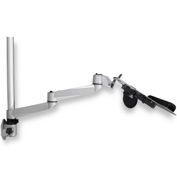 StarTech.com Postazione di lavoro con montaggio a parete - Scrivania articolata con braccio ergonomico per monitor regolabile in altezza, vassoio imbottito per tastiera, Display VESA da 34