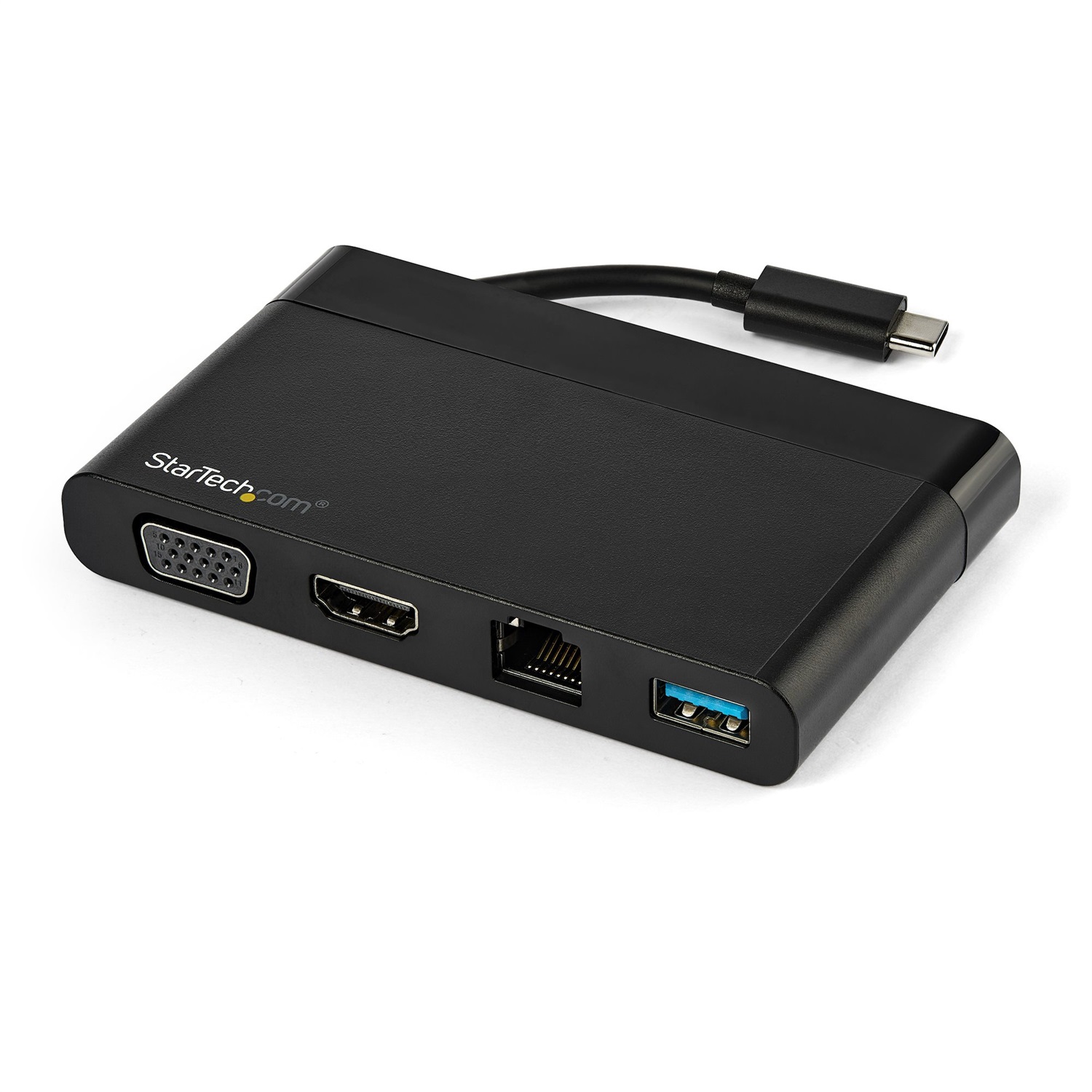 StarTech.com Adattatore Multiporta USB-C DKT30CHVCM con HDMI 4K, VGA 1080p, Gigabit Ethernet e USB 3.0 - Mini Dock Hub da Viaggio per Laptop USB-C
