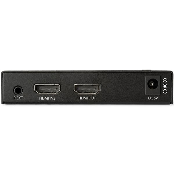 StarTech.com Switch Commutatore a 4 porte HDMI - 3x HDMI e 1x DisplayPort - 4K 60Hz - Modello VS421HDDP - Switch Multiporta in Metallo Nero