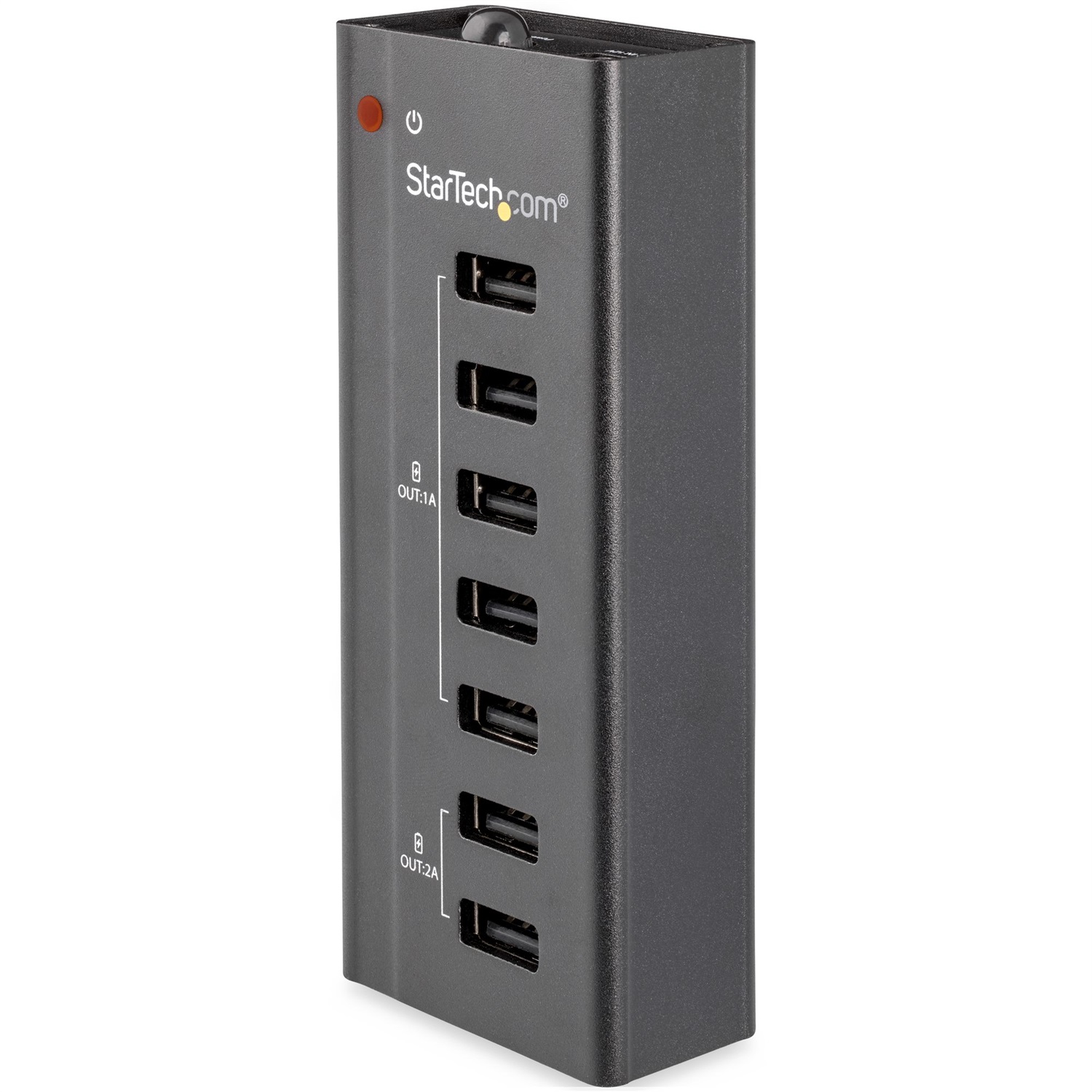 StarTech.com Stazione Ricarica a 7 porte USB - 5x Porte 1A, 2x Porte 2A, Hub per Dispositivi Multipli (ST7C51224EU), Nero