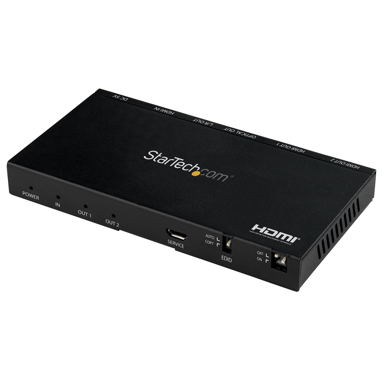 StarTech.com Sdoppiatore Splitter HDMI a 2 porte - 4K 60Hz con scaler video incorporato - HDCP 2.2 - 7.1 Surround Sound - Supporto HDR