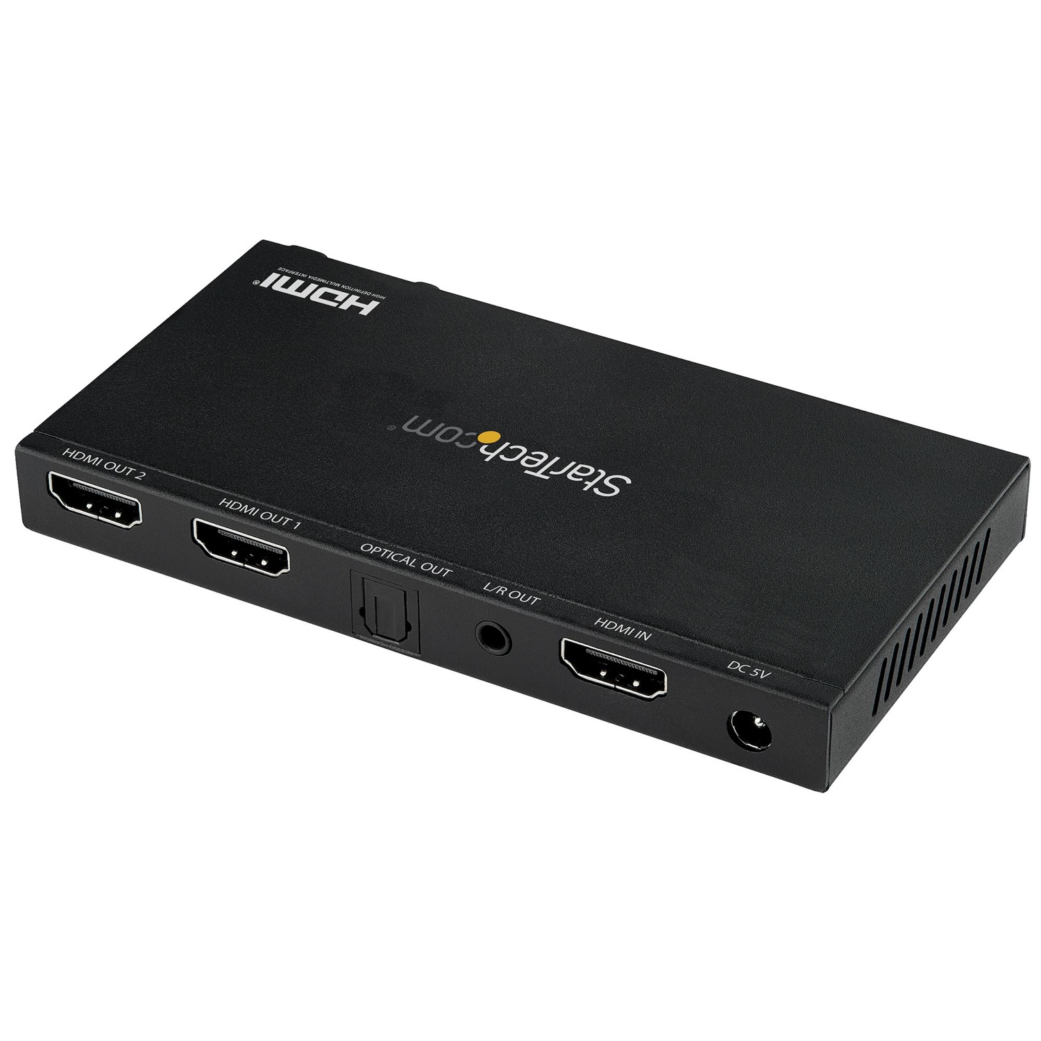 StarTech.com Sdoppiatore Splitter HDMI a 2 porte - 4K 60Hz con scaler video incorporato - HDCP 2.2 - 7.1 Surround Sound - Supporto HDR