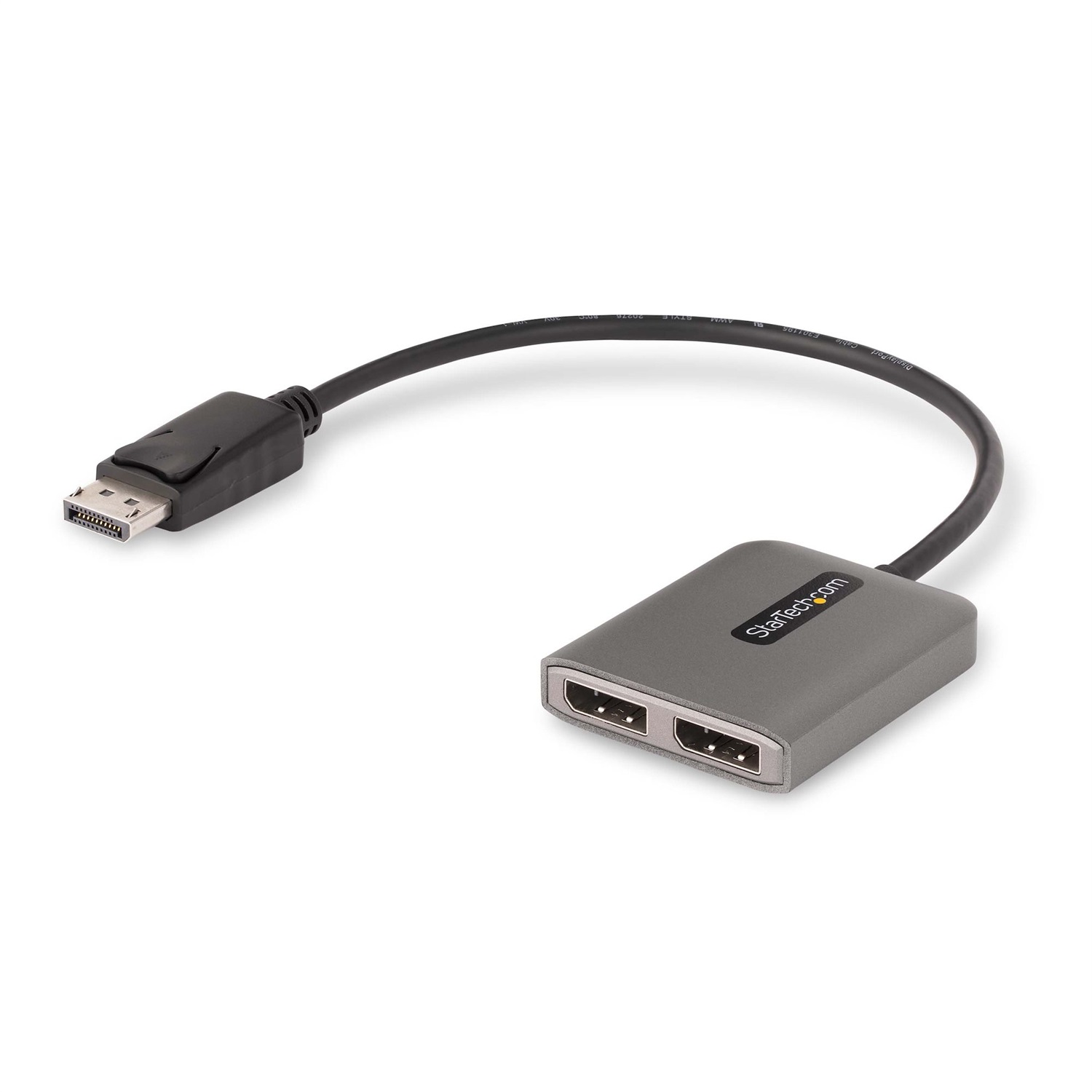 StarTech.com Hub MST DisplayPort a 2 Porte - Adattatore Multi-Monitor DP 1.4 fino a 2x 5K 60Hz - Splitter Video per Doppio Monitor - Cavo Integrato Lungo - Solo Windows