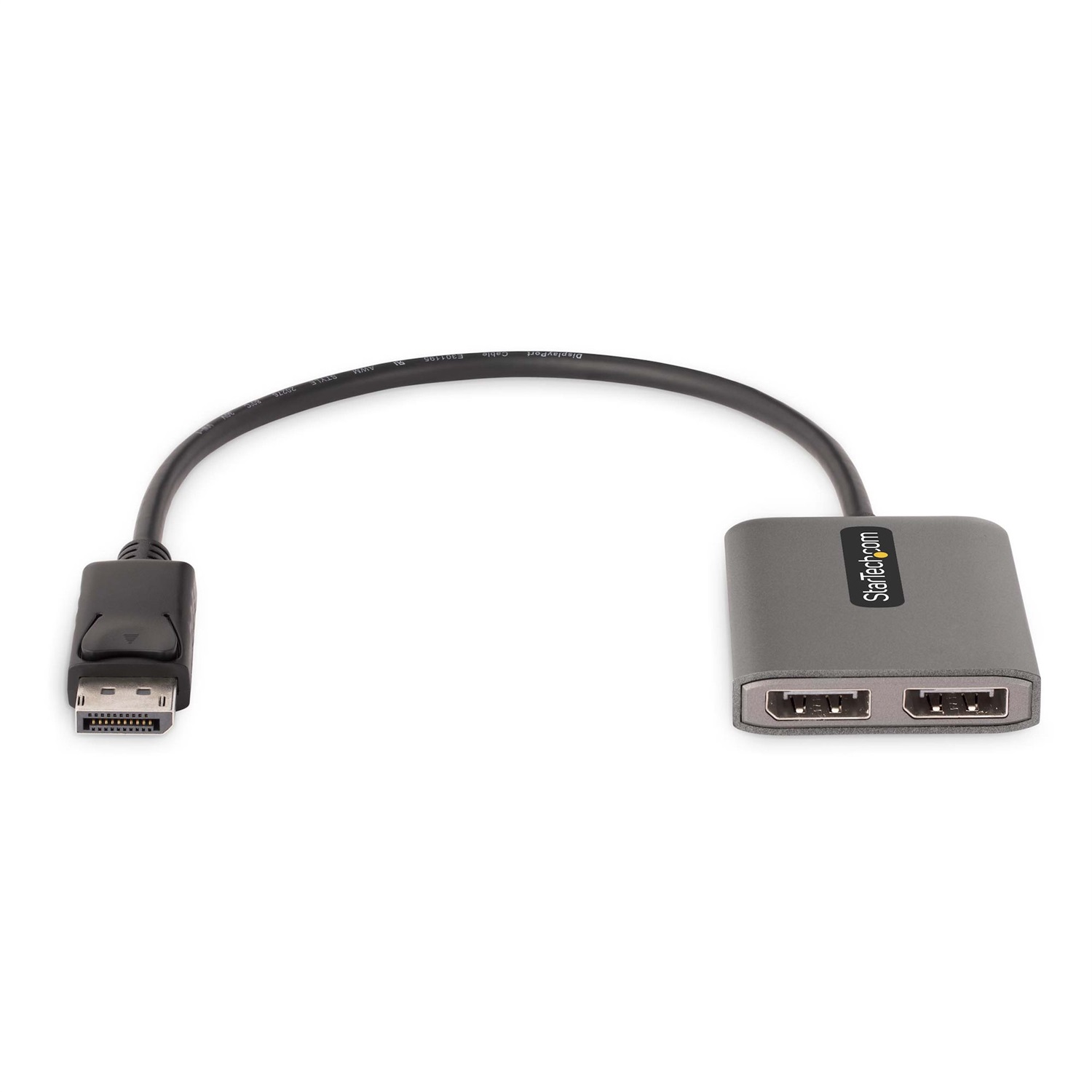 StarTech.com Hub MST DisplayPort a 2 Porte - Adattatore Multi-Monitor DP 1.4 fino a 2x 5K 60Hz - Splitter Video per Doppio Monitor - Cavo Integrato Lungo - Solo Windows