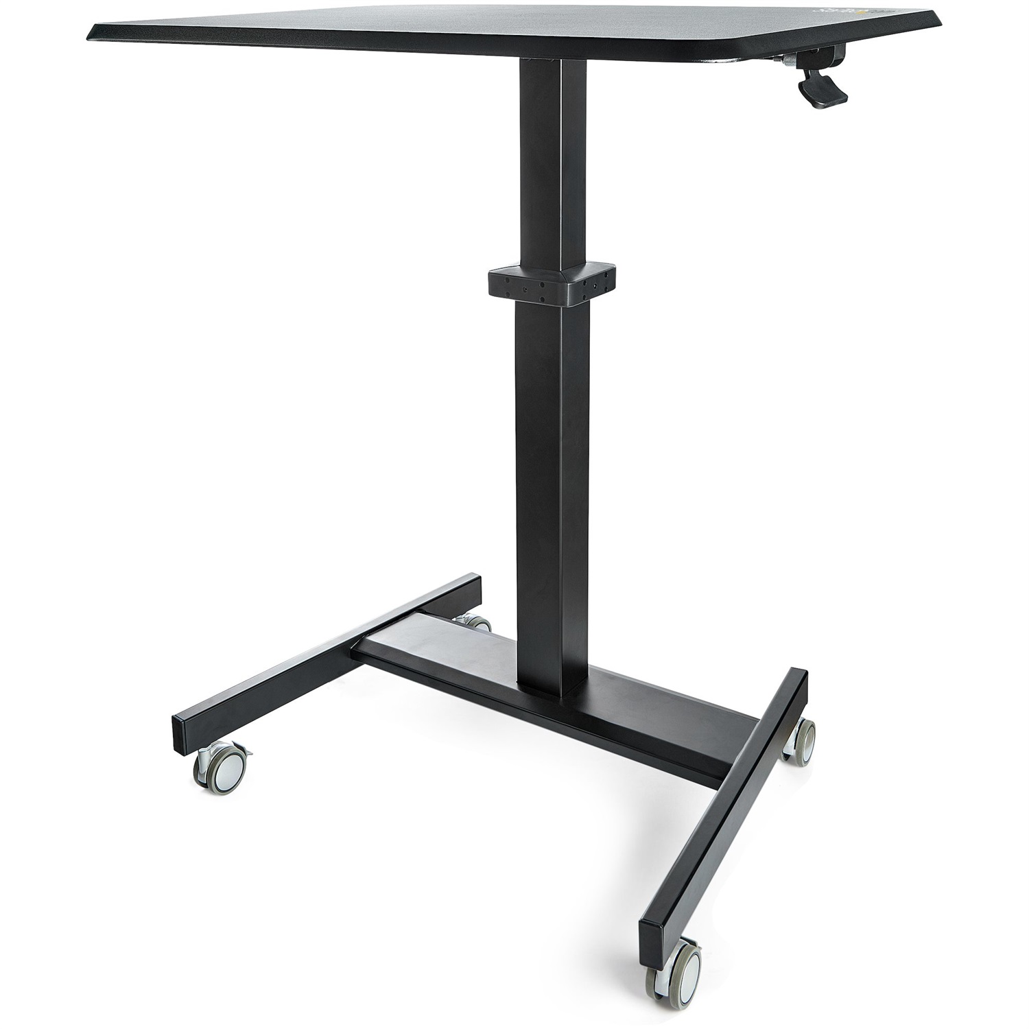 StarTech.com Scrivania Sit-Stand STSCART2 Ergonomica Mobile Regolabile in Altezza - Postazione di Lavoro con Ruote Bloccanti per Lavorare in Piedi o Seduti