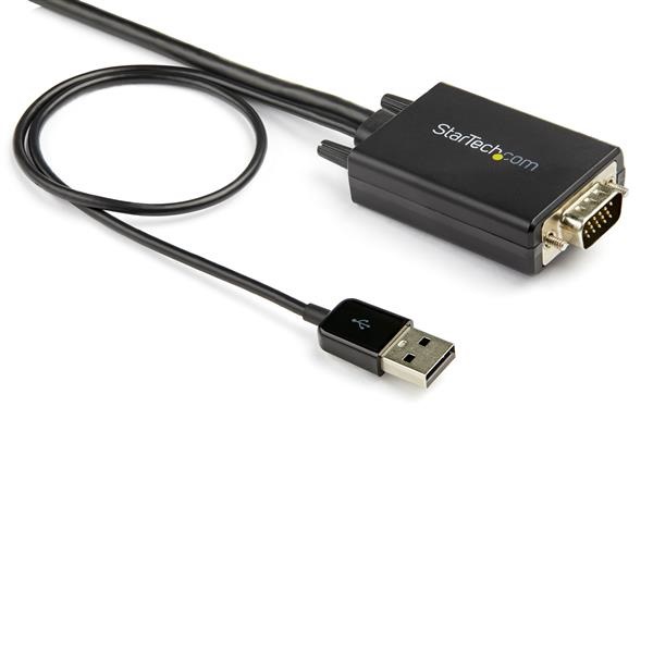 StarTech.com Cavo Adattatore Convertitore Attivo da VGA a HDMI 2 m - Alimentazione USB, 1080p, Supporto Audio