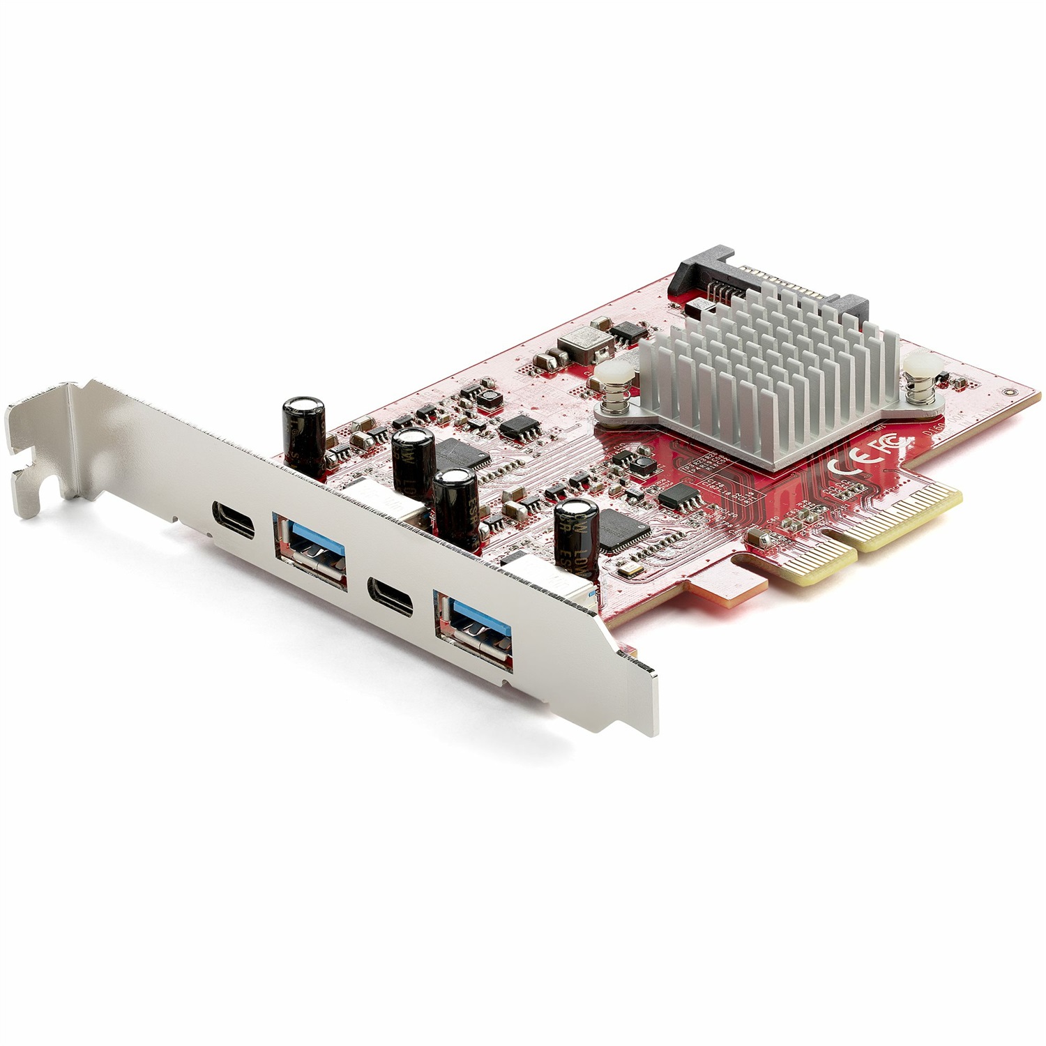StarTech.com Scheda PCI Express USB a 4 porte - Scheda di espansione PCIe USB 10Gbps con 2 controller, 2 porte USB-C e 2 porte USB-A (USB 3.2 Gen 2) - Profilo completo