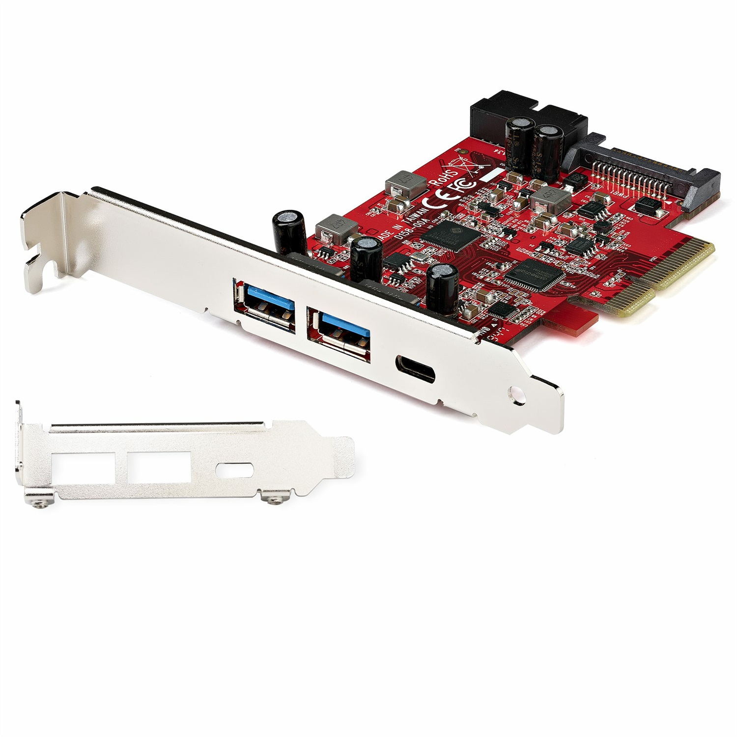 StarTech.com Scheda PCIe a 5 porte USB - USB 3.1 Gen 2 10Gbps con 1x USB-C, 2x USB-A e 1x IDC (espansione interna per header USB 5Gbps)