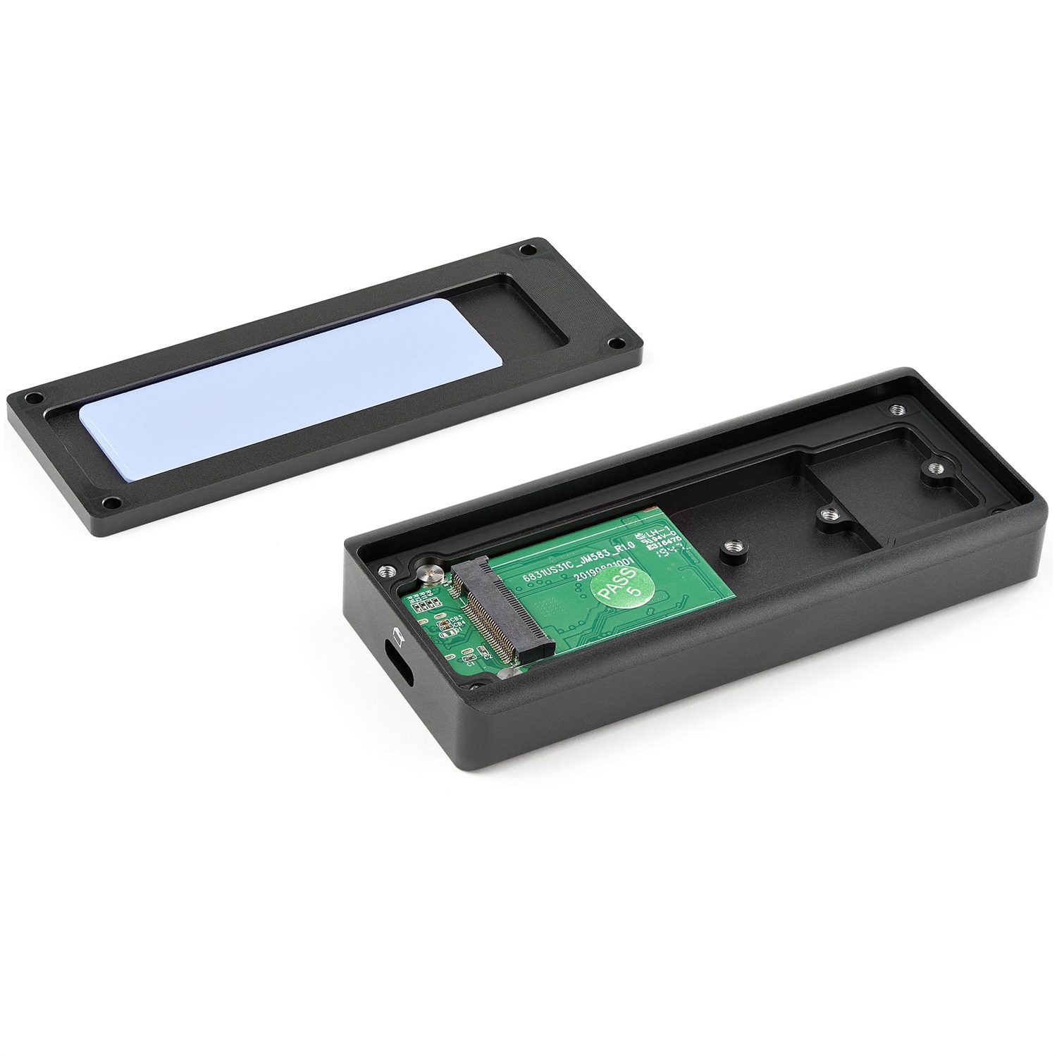 StarTech.com Box Esterno SSD PCIe M.2 NVMe USB-C 10 Gbps - Custodia in Alluminio Resistente IP67, Supporta 2230/2242/2260/2280, Compatibile Thunderbolt 3