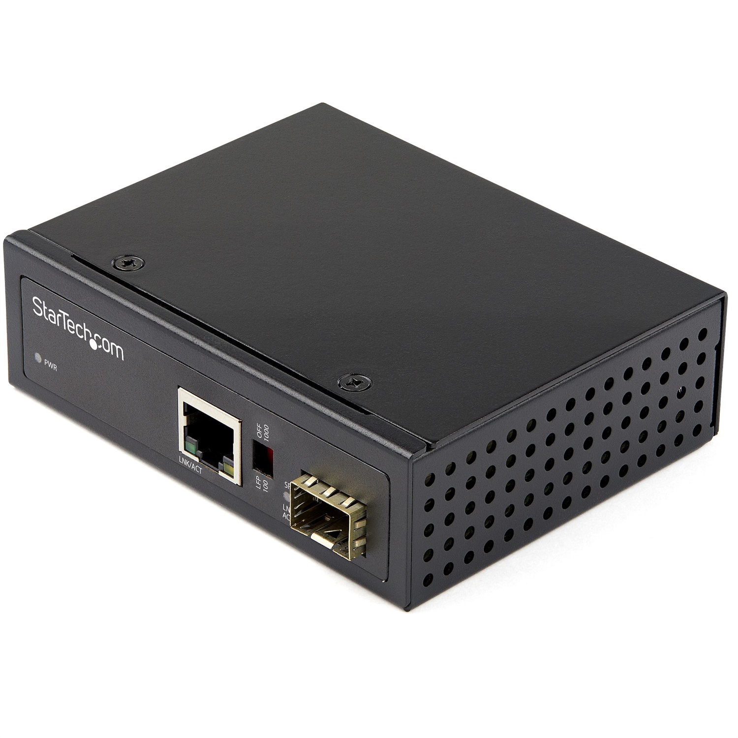 StarTech.com Media Converter Fibra Ottica a Ethernet - Convertitore Industriale da Fibra a Rame - 1Gbps SFP a RJ45/Cat6 - IP-30 - Velocità Massima 1000 Mbit/s - Standard IEEE 802.3