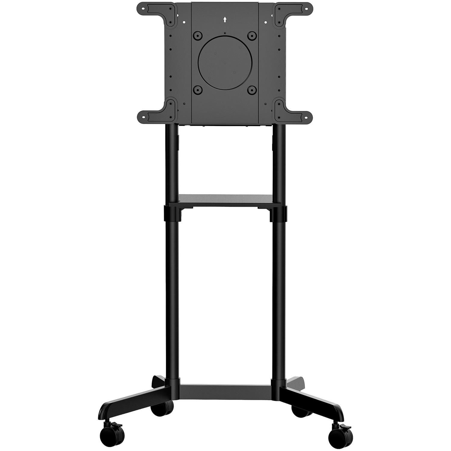 StarTech.com Carrello Porta TV con Ruote - Supporto TV Portatile per Schermi VESA da 37-70'' (fino a 70 kg) con Ripiano e Scomparto di Appoggio, Schermo Girevole/Inclinabile