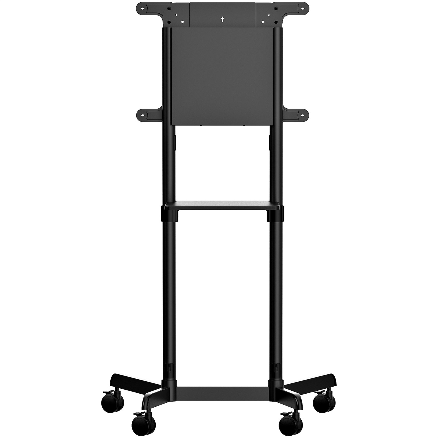 StarTech.com Carrello Porta TV con Ruote - Supporto TV Portatile per Schermi VESA da 37-70'' (fino a 70 kg) con Ripiano e Scomparto di Appoggio, Schermo Girevole/Inclinabile