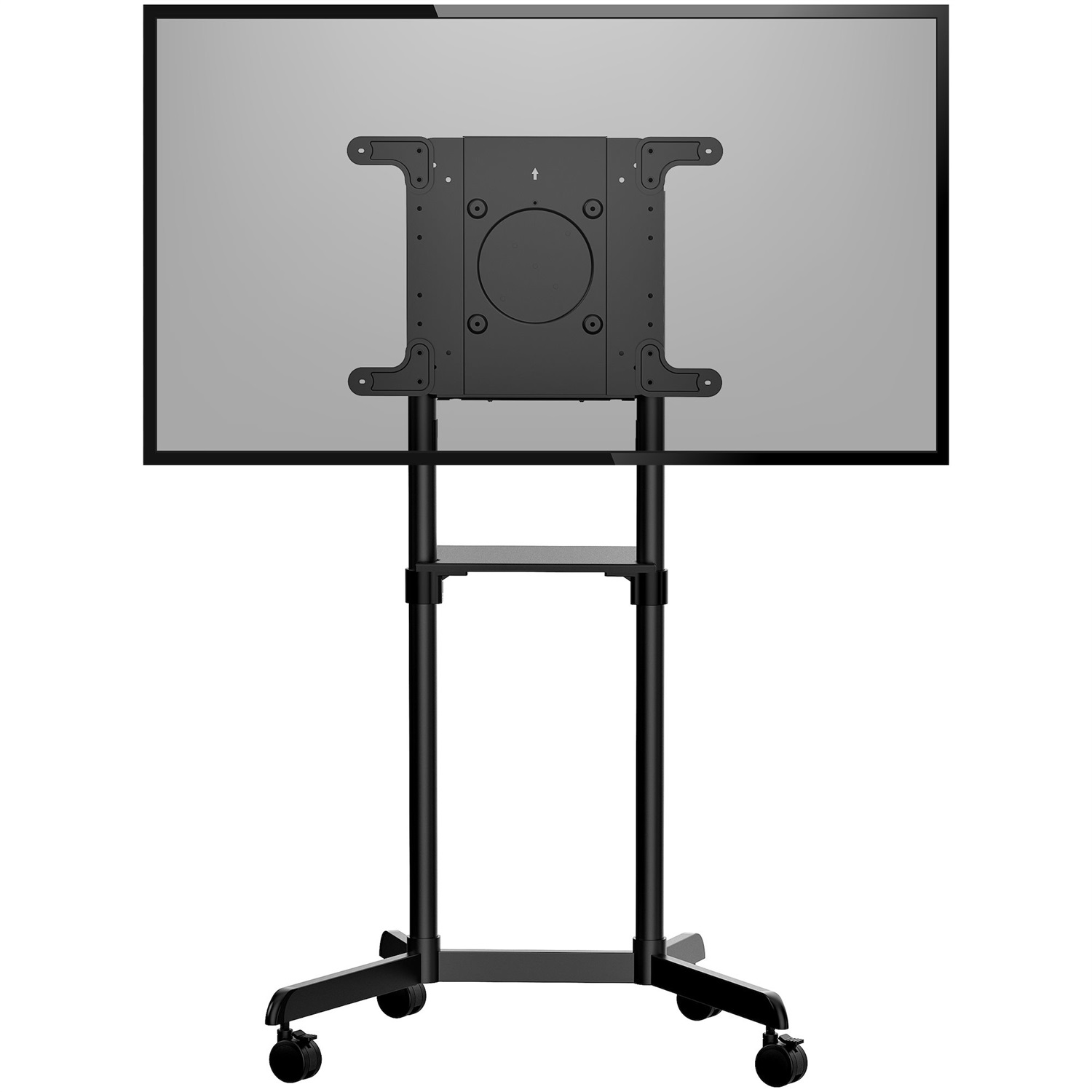 StarTech.com Carrello Porta TV con Ruote - Supporto TV Portatile per Schermi VESA da 37-70'' (fino a 70 kg) con Ripiano e Scomparto di Appoggio, Schermo Girevole/Inclinabile