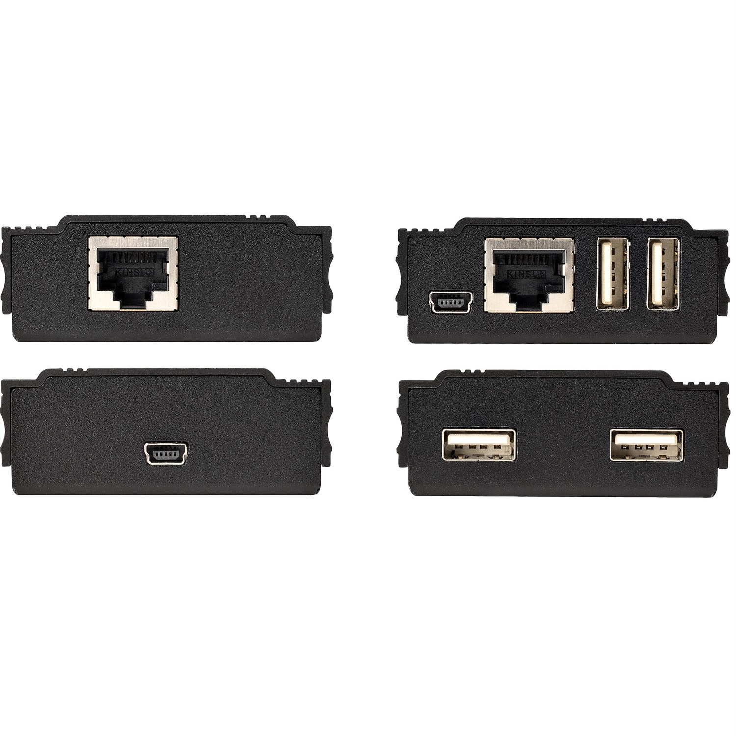 StarTech.com Extender USB 2.0 a 4 porte - Estensore Ethernet multiporta via CAT5/CAT6 fino a 100m - Hub USB Extender compatibile RJ45 - Kit Prolunga alimentato - 480 Mbps
