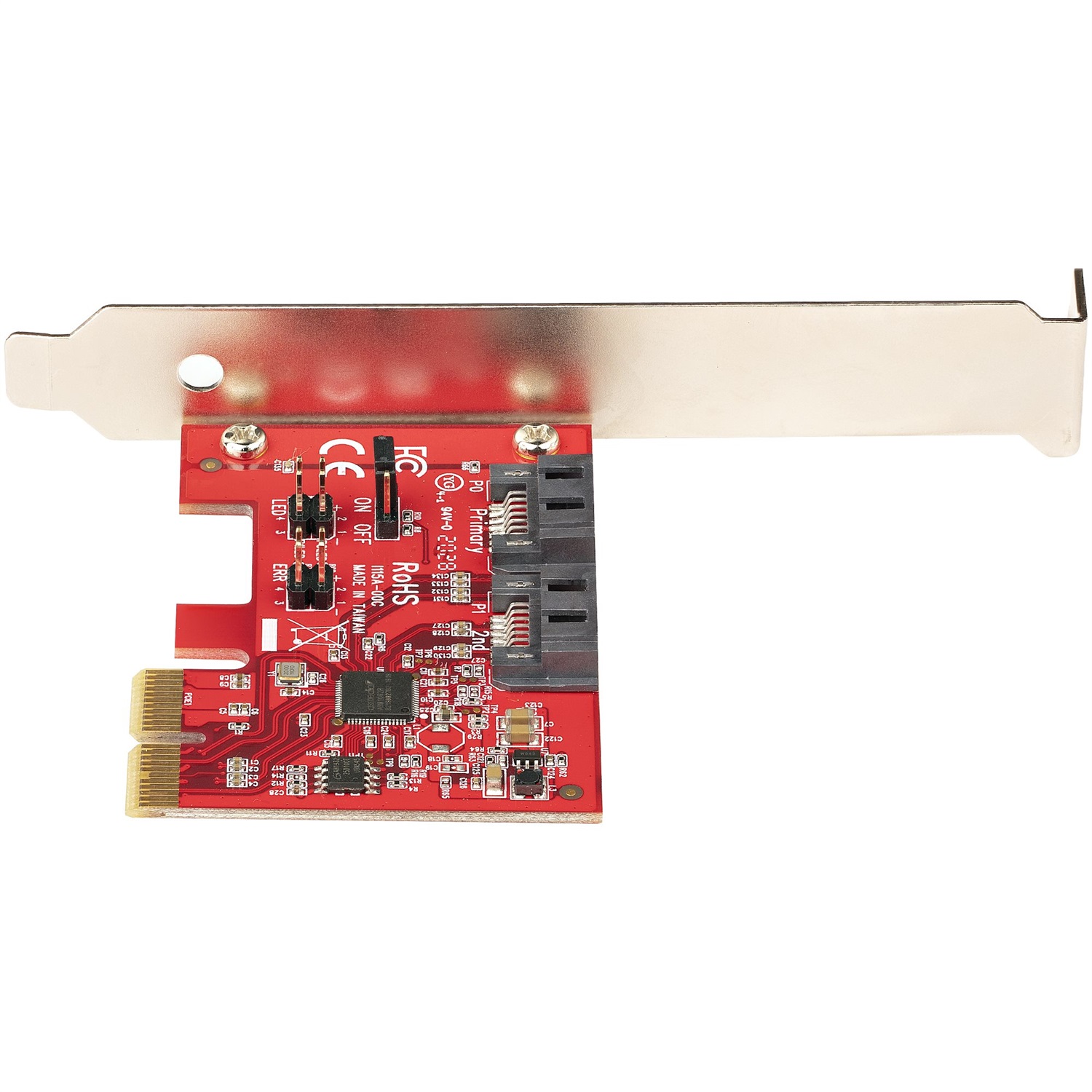 StarTech.com Scheda di Espansione PCIe SATA 2 Porte 6Gbps - Profilo Alto/Basso - Controller RAID SATA ASM1062R - Adattatore PCI Express/SATA