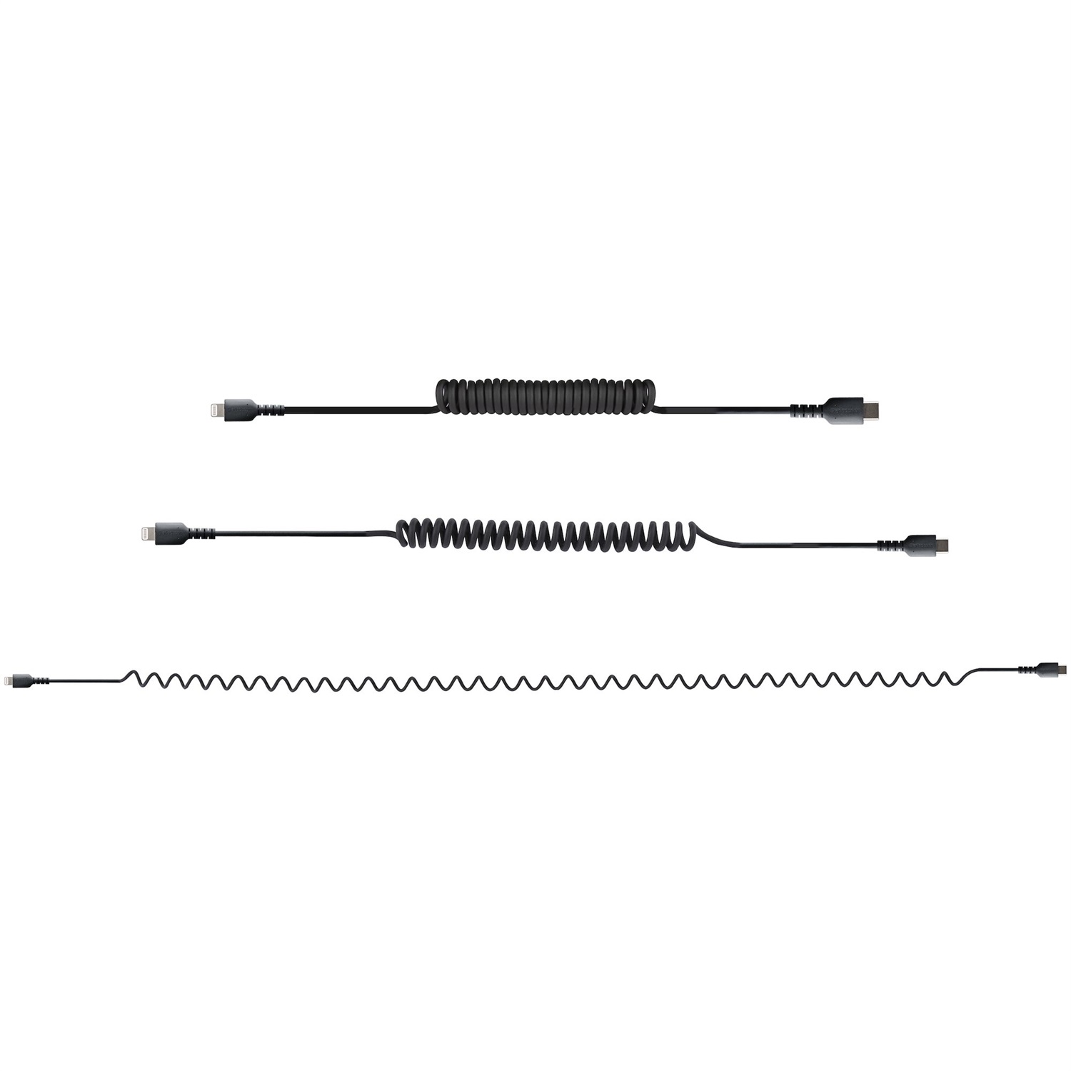 StarTech.com Cavo USB-C a Lightning 1m Certificato MFi con Rivestimento in TPE e Fibra Aramidica, Design Spirale