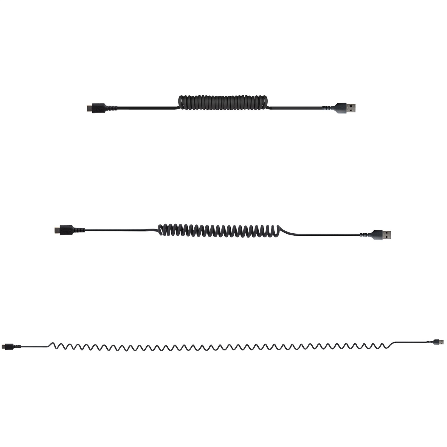 StarTech.com Cavo USB C 2.0 Ricarica Veloce 1M in Fibra Aramidica e TPE, Maschio-Maschio