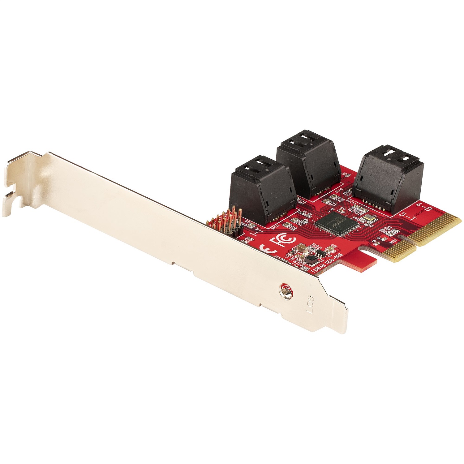 StarTech.com Scheda PCI Express 3.0 a SATA - Scheda di Espansione PCIe a 6 Porte - 6 Gbps - Profilo Basso - Connettori SATA Sovrapposti - ASM1166 Non-Raid