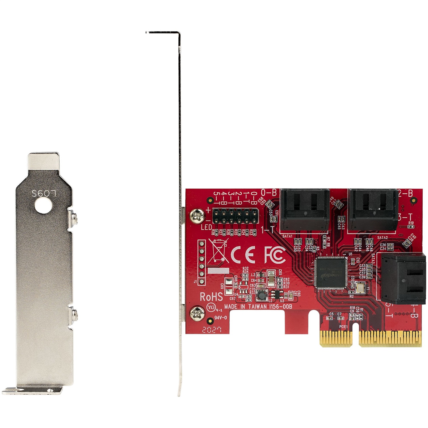 StarTech.com Scheda PCI Express 3.0 a SATA - Scheda di Espansione PCIe a 6 Porte - 6 Gbps - Profilo Basso - Connettori SATA Sovrapposti - ASM1166 Non-Raid