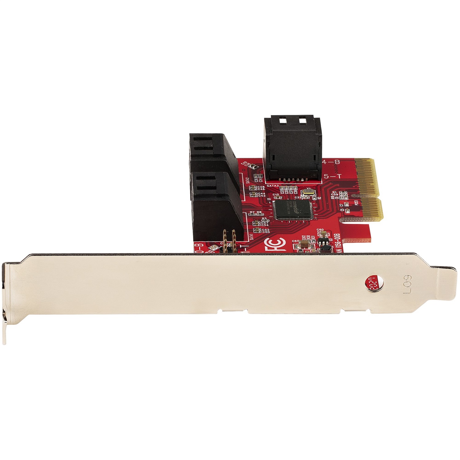 StarTech.com Scheda PCI Express 3.0 a SATA - Scheda di Espansione PCIe a 6 Porte - 6 Gbps - Profilo Basso - Connettori SATA Sovrapposti - ASM1166 Non-Raid