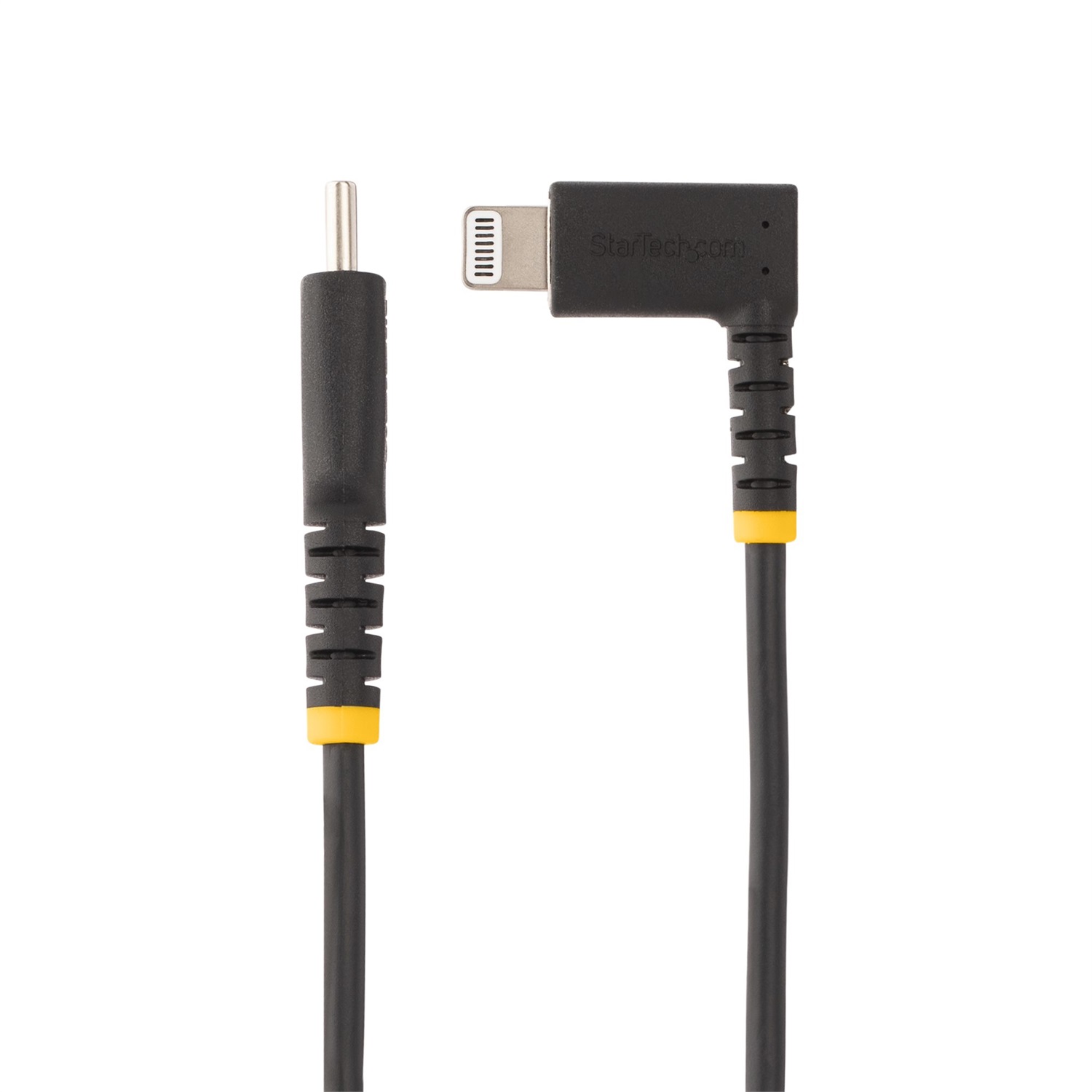 StarTech.com Cavo USB-C a Lightning da 1 m - Cavo di ricarica/sincronizzazione in fibra aramidica resistente con angolo a 90 gradi - Certificato Apple MFi - Cavo robusto per iPhone