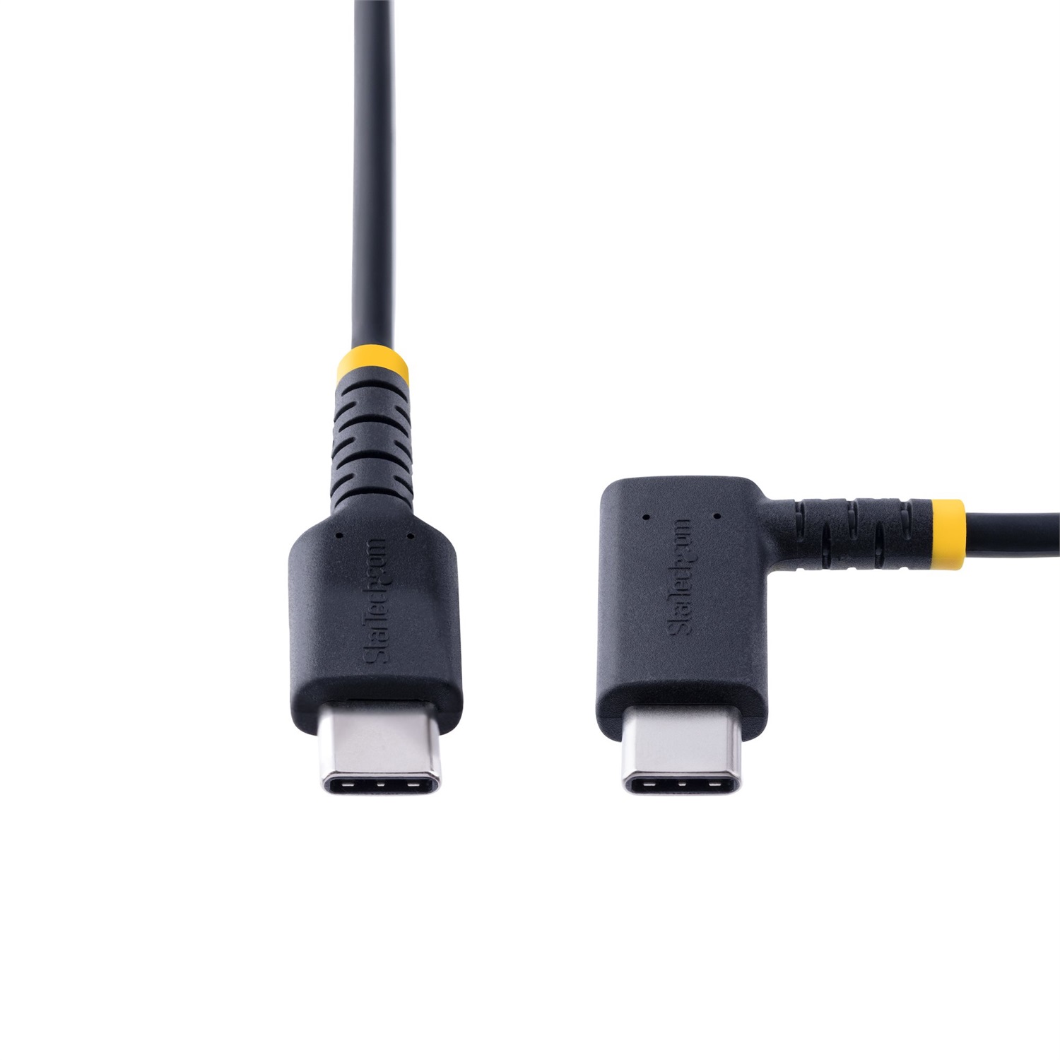 StarTech.com Cavo di Ricarica USB-C a 90° da 2m - Cavetto Veloce in Fibra Aramidica, PD 60W, 3A