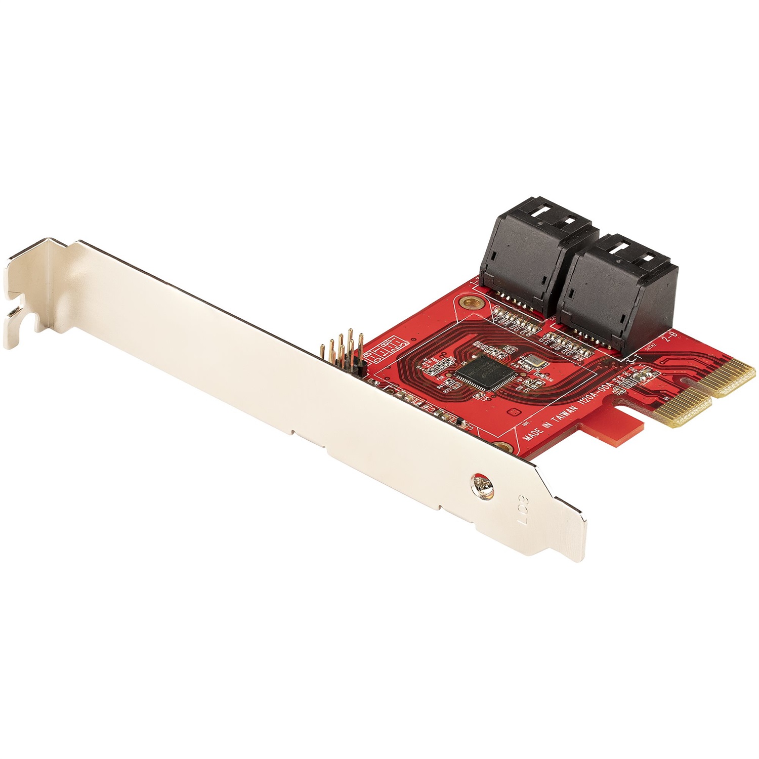 StarTech.com Scheda di Espansione PCIe SATA a 4 Porte 6 Gbps - Profilo Basso/Alto - Chipset ASM1062 Senza RAID - Compatibile con SSD/HDD