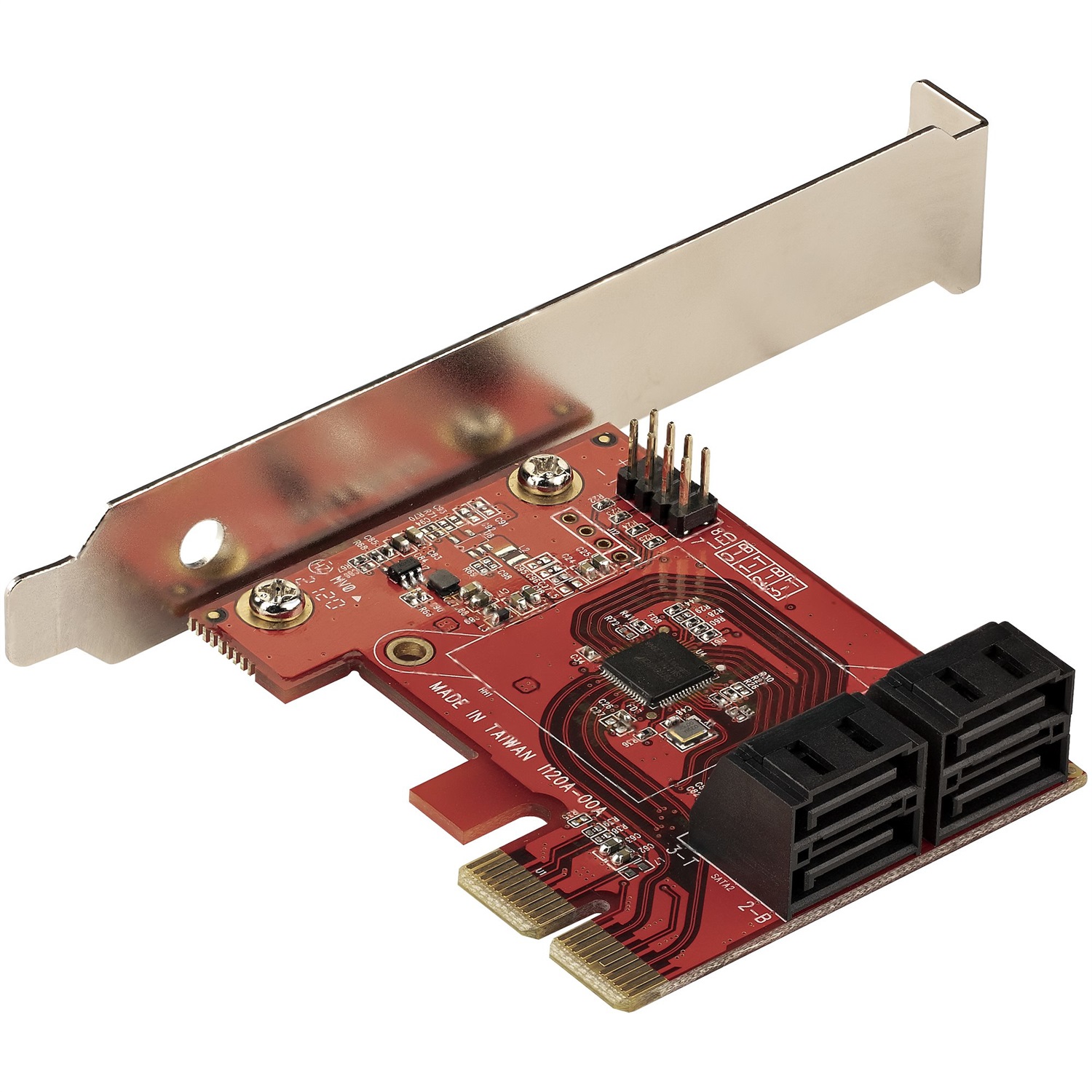 StarTech.com Scheda di Espansione PCIe SATA a 4 Porte 6 Gbps - Profilo Basso/Alto - Chipset ASM1062 Senza RAID - Compatibile con SSD/HDD