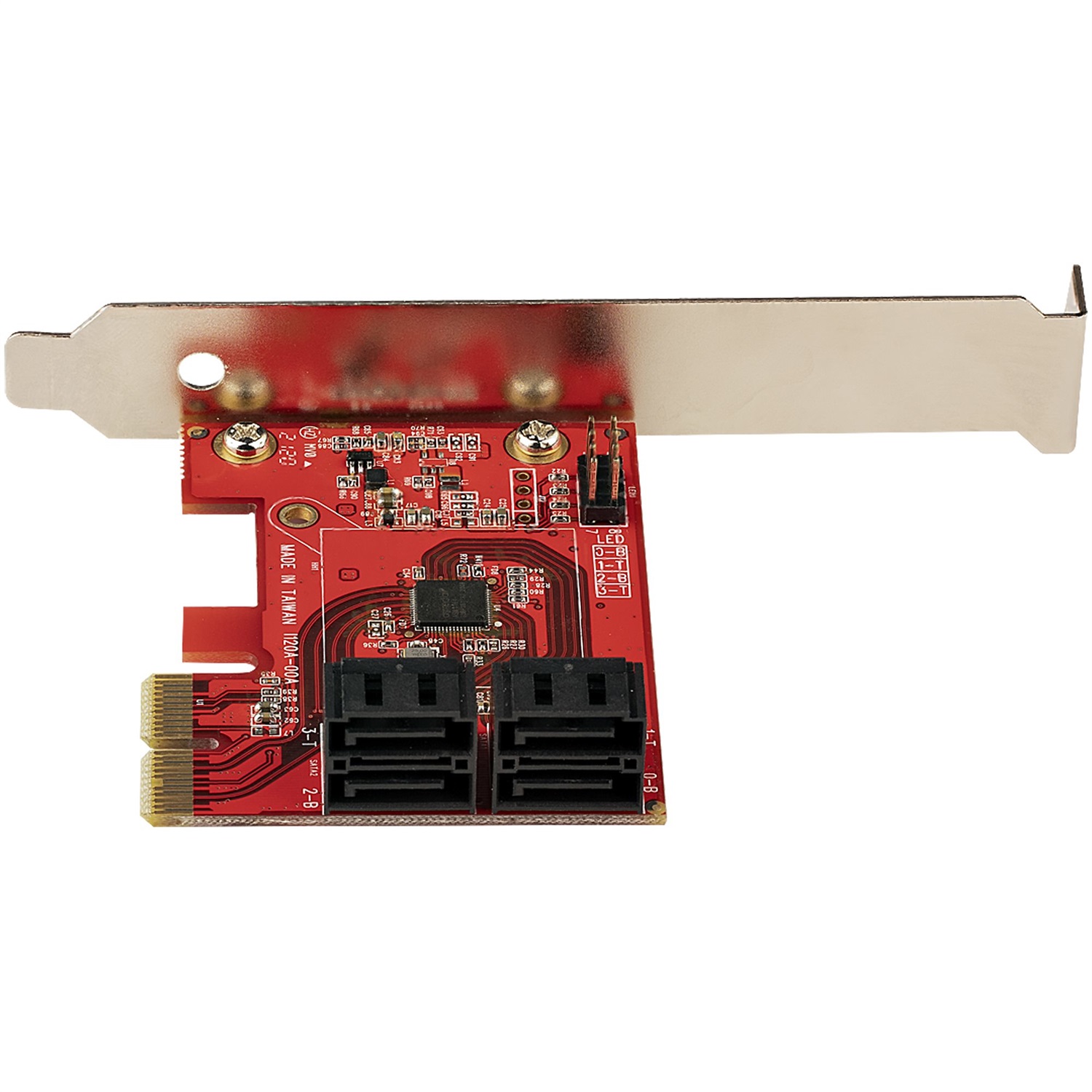 StarTech.com Scheda di Espansione PCIe SATA a 4 Porte 6 Gbps - Profilo Basso/Alto - Chipset ASM1062 Senza RAID - Compatibile con SSD/HDD