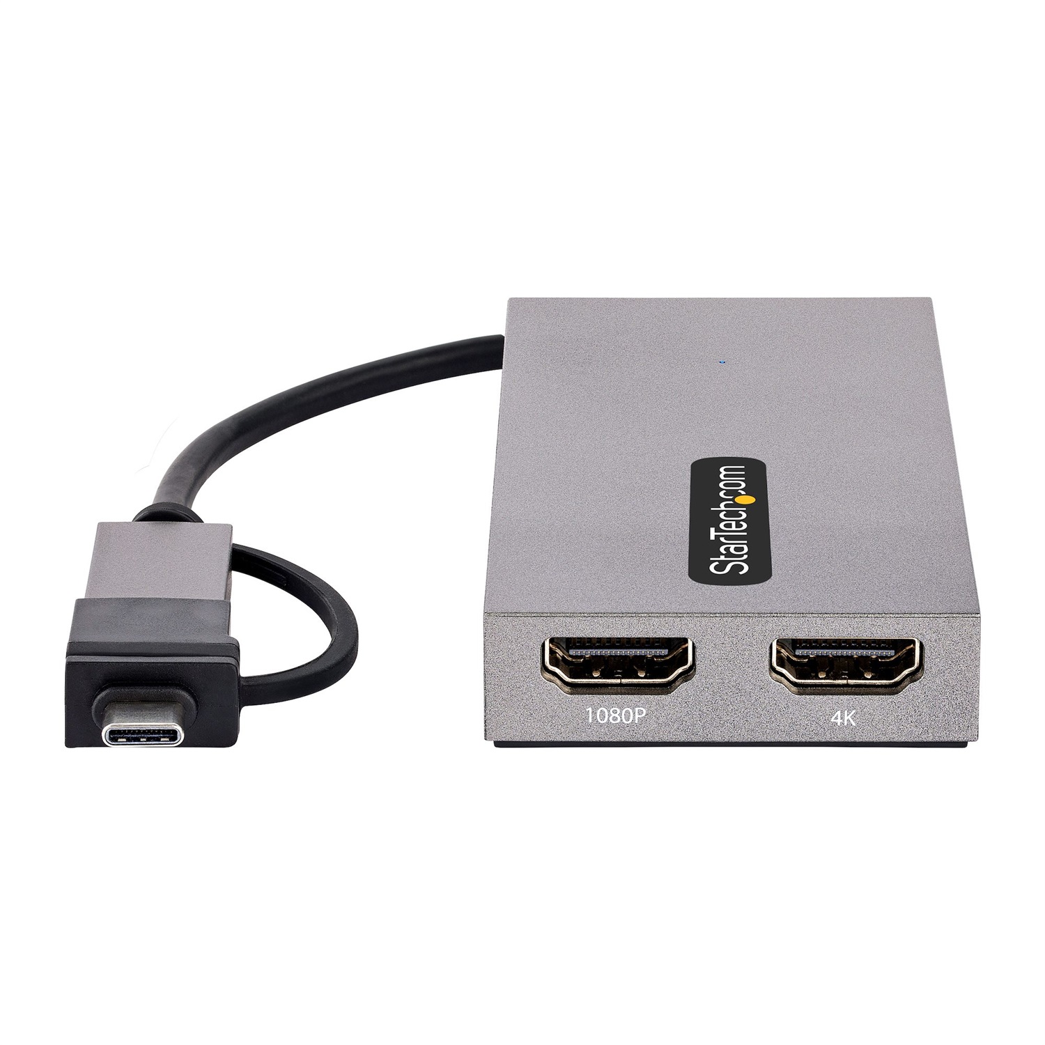 StarTech.com Adattatore USB 3.0 a HDMI - Scheda Video Esterna con Doppio HDMI (1x 4K30Hz, 1x 1080p), Cavo da 11cm Integrato, Dongle USB-A a USB-C, Compatibile con Windows e Mac