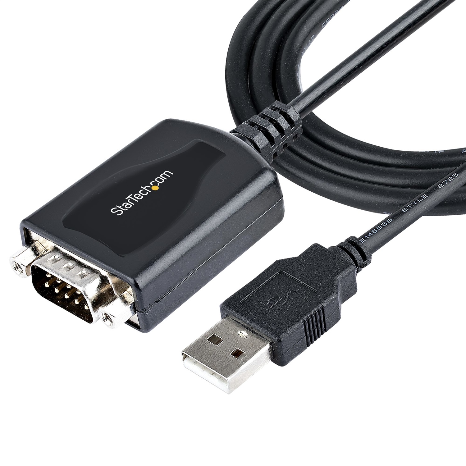 StarTech.com Cavo Adattatore USB a Seriale 1 m - Convertitore USB RS232/DB9 Maschio con Porta COM Retention - Chipset Prolific - Nero