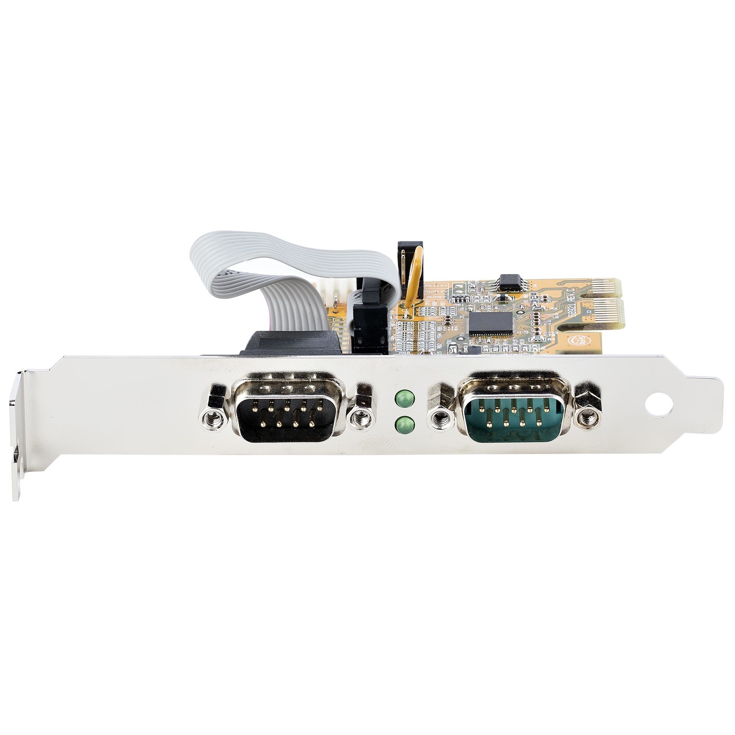 StarTech.com Scheda seriale PCI Express a 2 porte RS232 (DB9) con 16C1050 UART, staffe standard o a basso profilo, ritenzione COM, compatibile con Windows e Linux