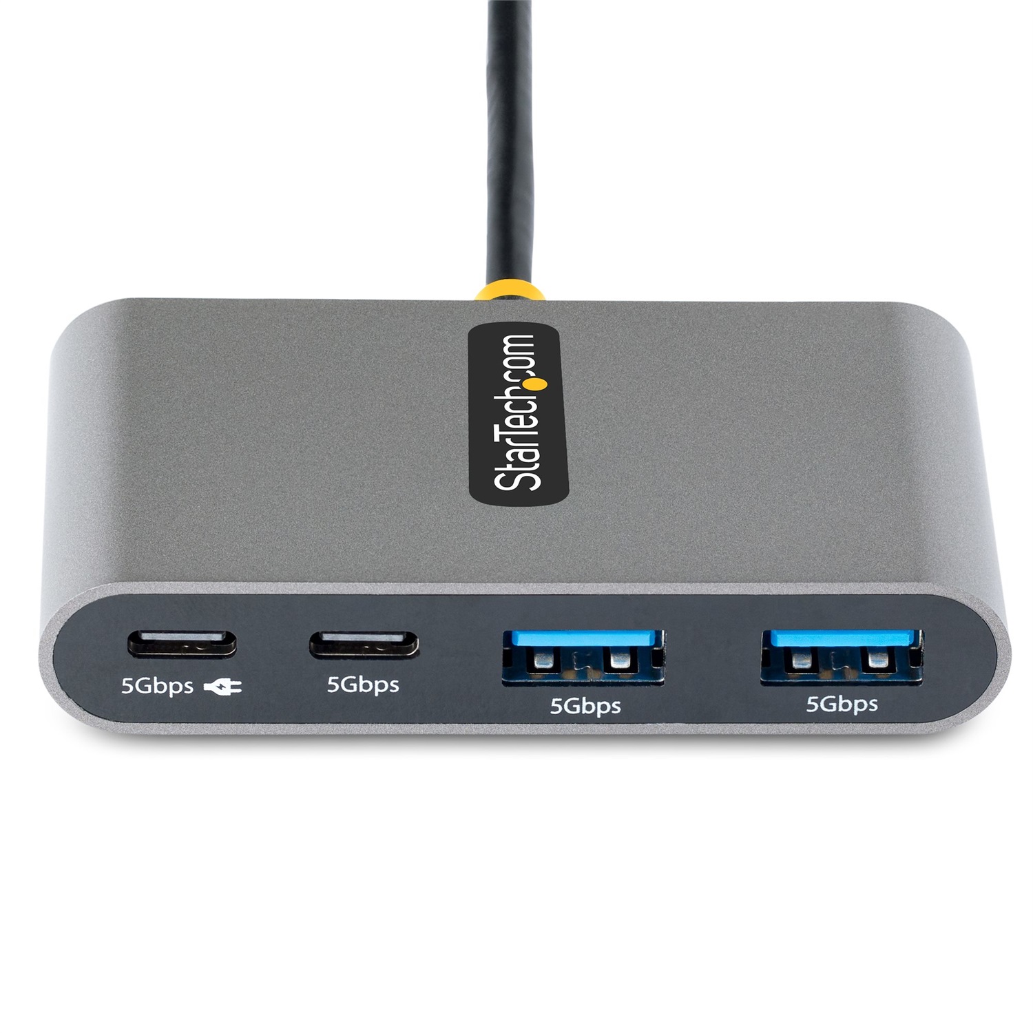 StarTech.com Hub USB-C a 4 porte con 100W Power Delivery Pass-Through - Adattatore USB-C con 2x USB-A e 2x USB-C - Velocità USB 3.0 fino a 5Gbps - Cavo lungo 30cm - Hub portatile USB Type-C