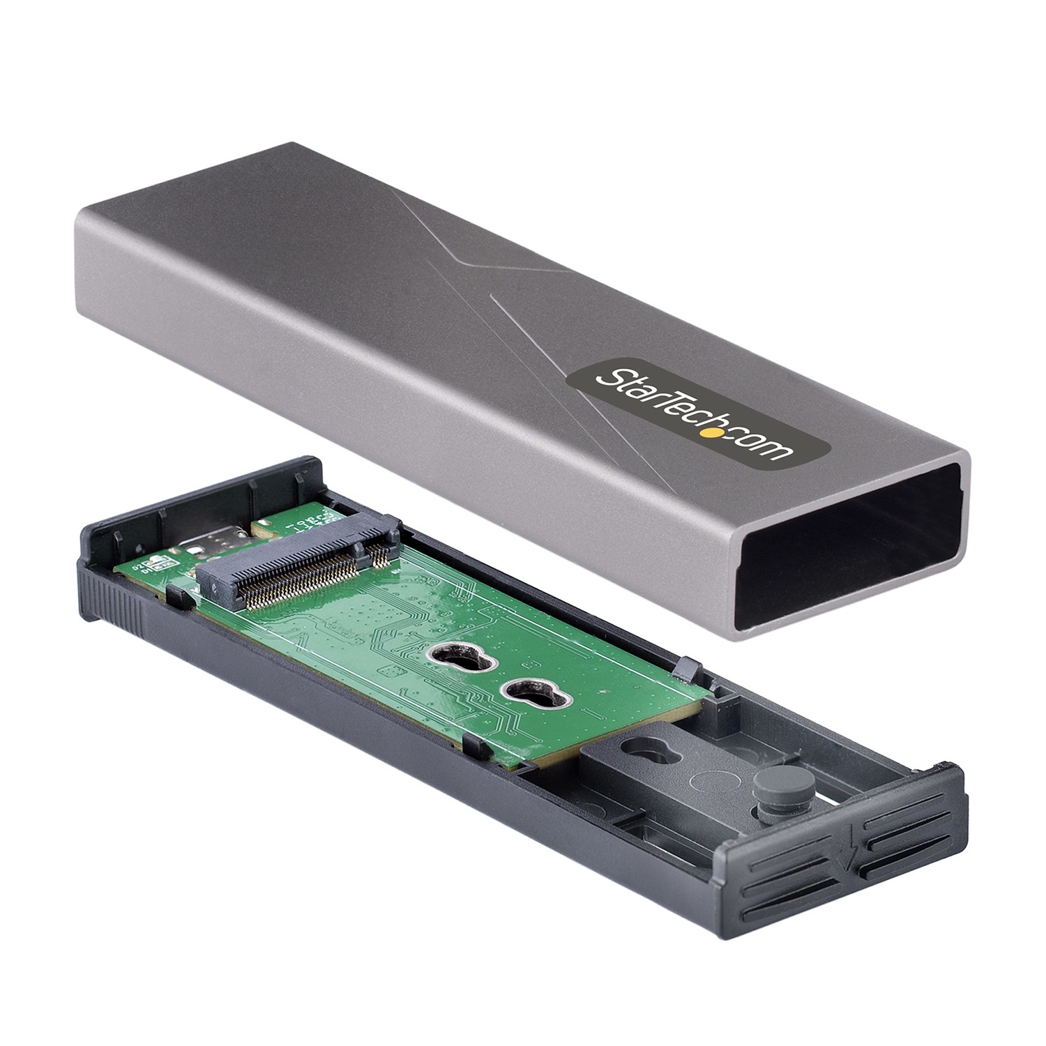 StarTech.com Box SSD M2 NVME - Adattatore USB-C 10Gbps a M.2 NVMe/SATA - Case Esterno in Alluminio per SSD M2 PCIe/SATA - Cavi USB-C/A Inclusi - Compatibile con 2230/2242/2260/2280 - Supporta Thunderbolt 3