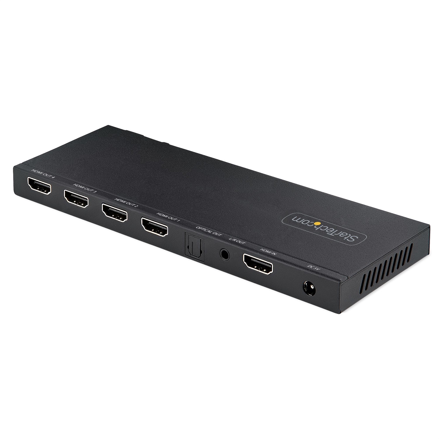 StarTech.com Splitter HDMI 4K con 4 Porte - Sdoppiatore HDMI 2.0 4K 60Hz 1 In e 4 Out - HUB HDMI 4K con Scaler Integrato e Porta Audio 3,5 mm/ottica