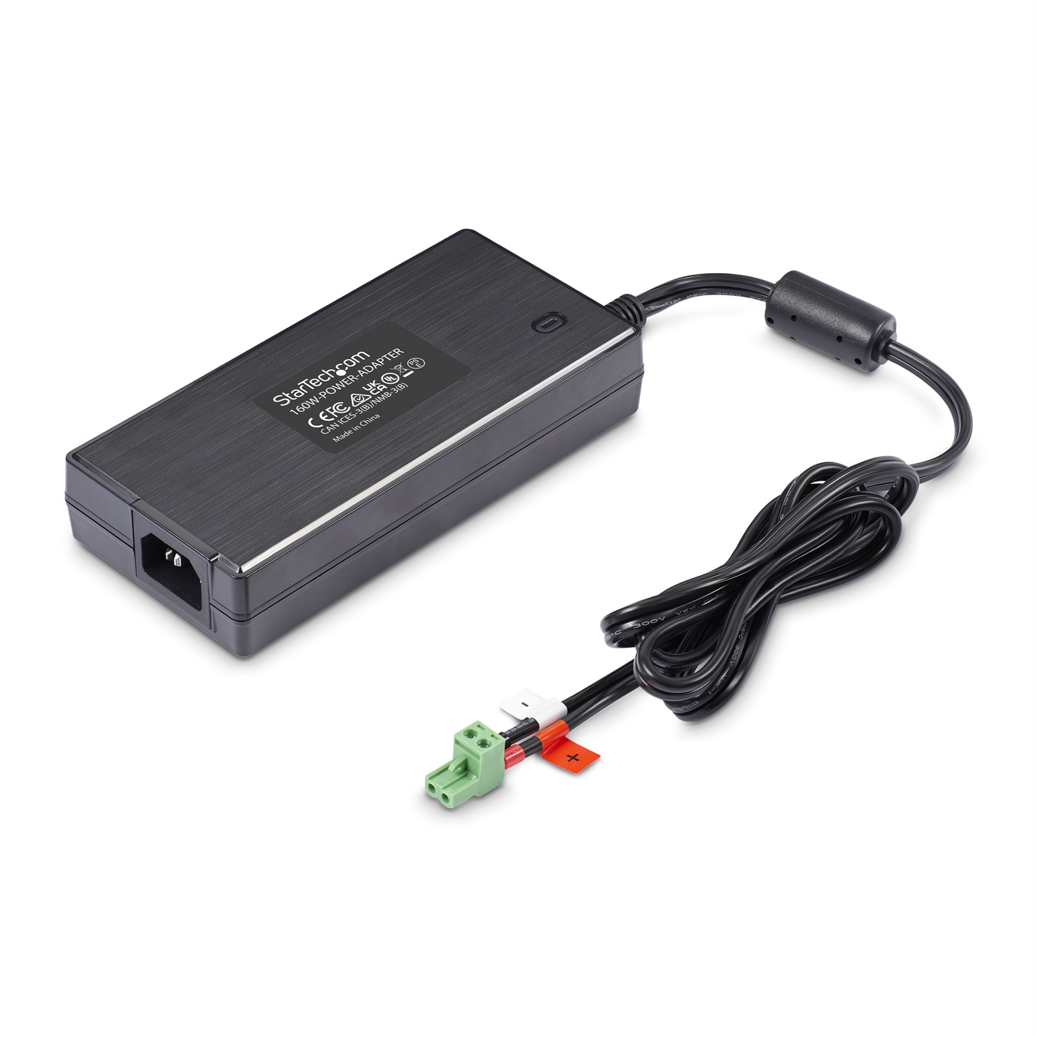 StarTech.com Adattatore di Alimentazione DC Universale 160W (24V/6.6A) con Cavo da 4ft (1.2m) - Compatibile con Hub USB Industriali