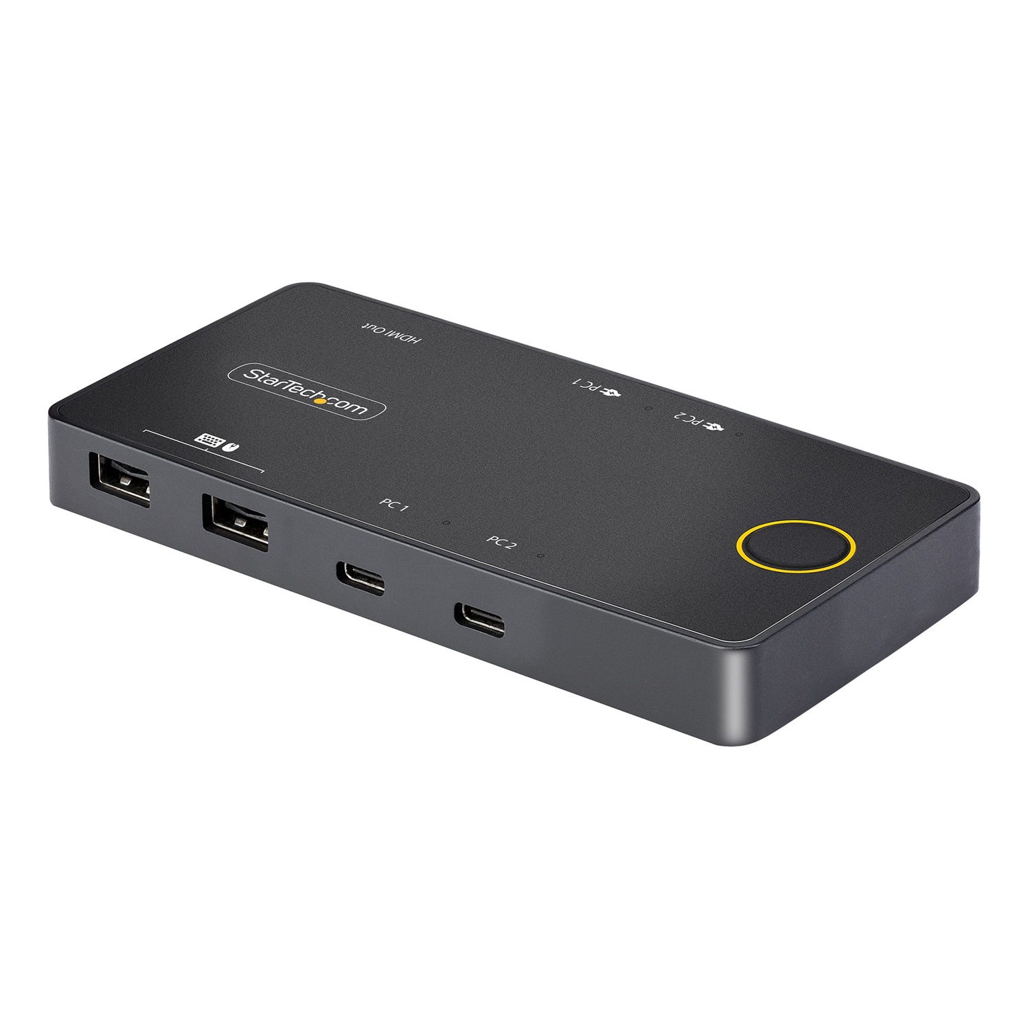 StarTech.com C2-H46-UC2-PD-KVM Switch KVM USB-C 2-Port, 4K 60Hz HDMI, 100W Power Delivery, Nero