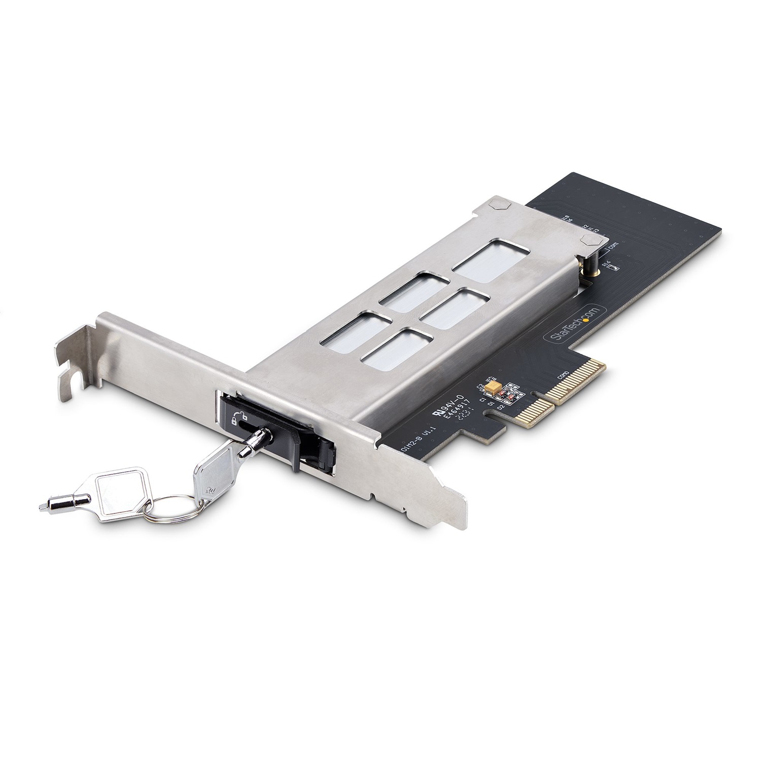 StarTech.com Rack Rimovibile per SSD M.2 NVMe a PCIe x4 - Backplane Mobile, Alloggiamento PCIe 4.0/3.0 Hot-Swap, Installazione Senza Attrezzi, Blocco a Chiave
