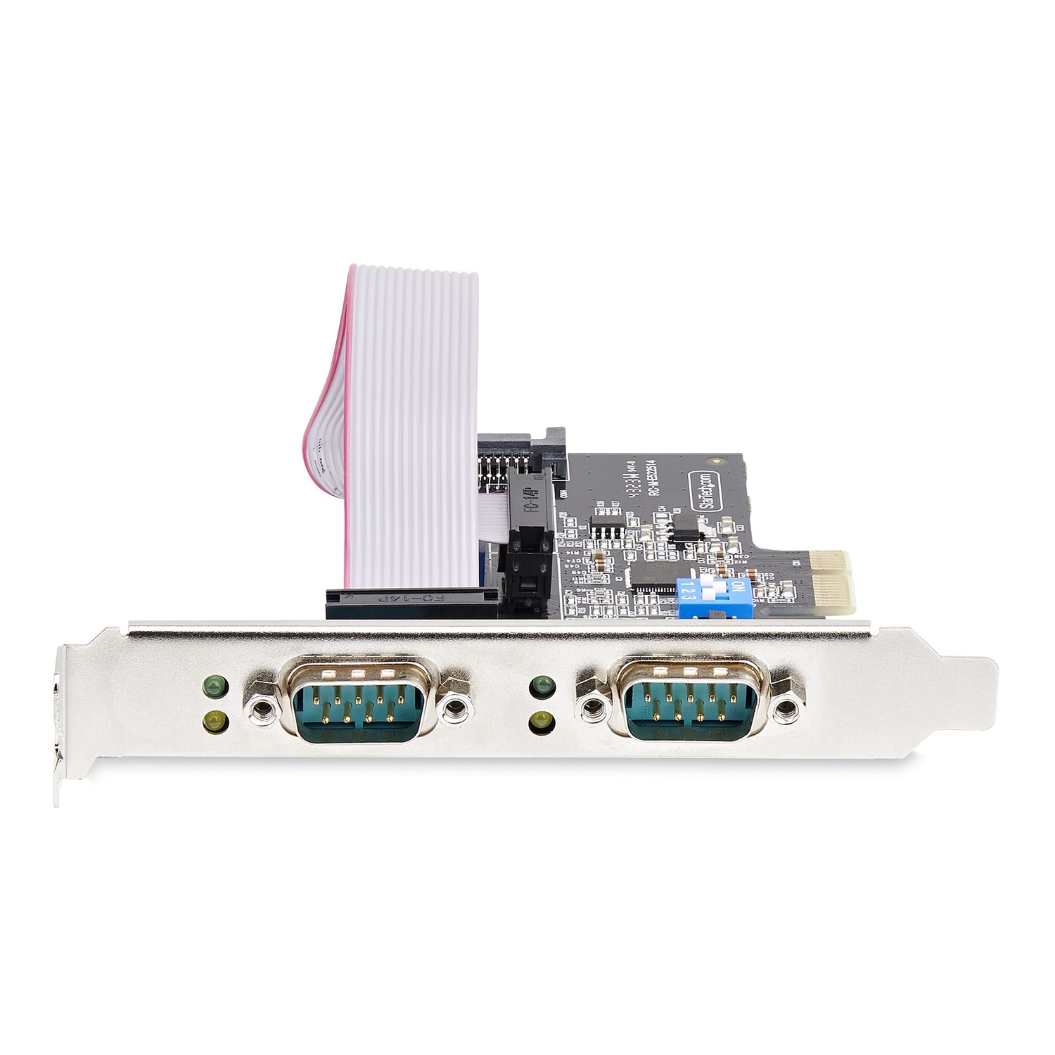 StarTech.com Scheda Seriale PCIe a 2 porte - PCI Express Dual-Port RS232/RS422/RS485 (DB9), UART 16C1050, Windows/Linux, TAA Compliant, Protezione ESD Livello 4, Staffe a Basso Profilo Incluse