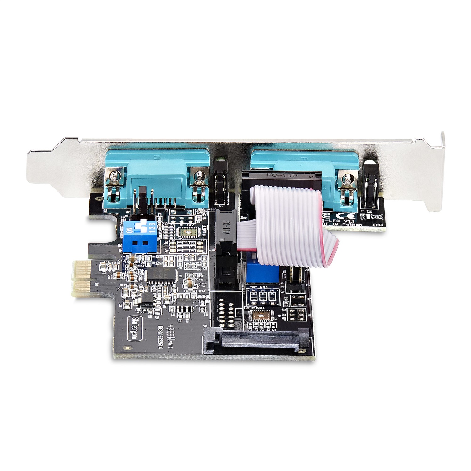 StarTech.com Scheda Seriale PCIe a 2 porte - PCI Express Dual-Port RS232/RS422/RS485 (DB9), UART 16C1050, Windows/Linux, TAA Compliant, Protezione ESD Livello 4, Staffe a Basso Profilo Incluse
