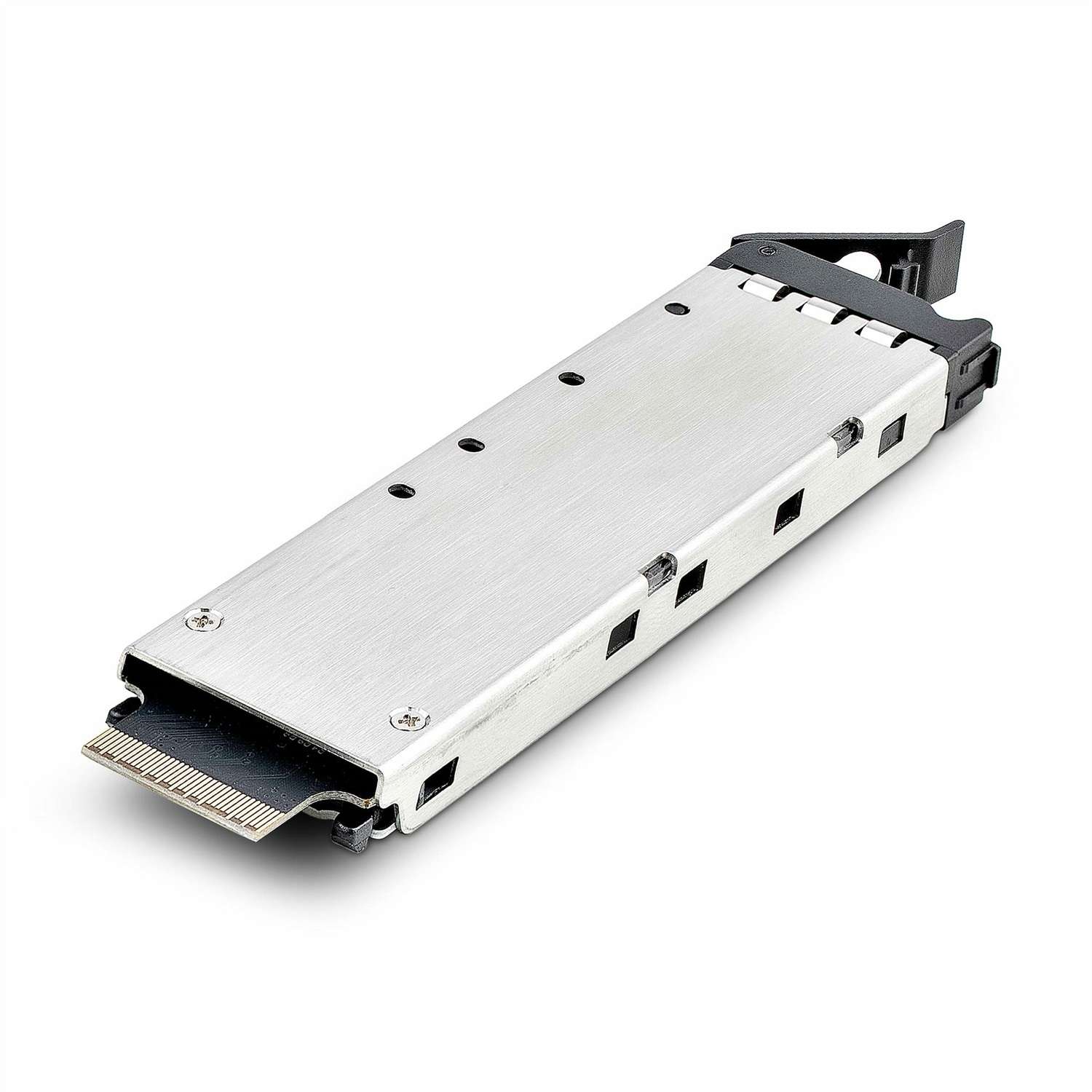 StarTech.com Vassoio per unità SSD M.2 NVMe - Supporto per disco aggiuntivo sostituibile a caldo, PCI Express 4.0, 64 Gbit/s, 34 mm, Nero e Argento