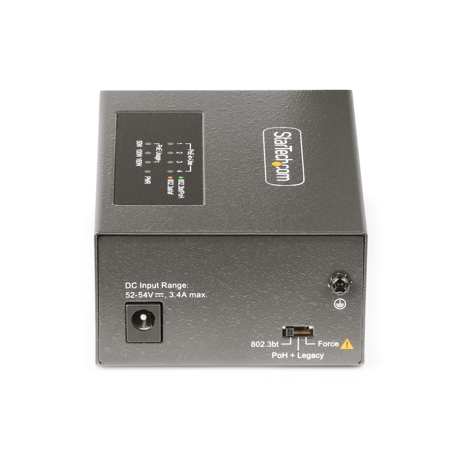 StarTech.com Iniettore PoE Multi-Gigabit a 4 porte, Ethernet 5/2.5/1G (NBASE-T), PoE/PoE /PoE (802.3af/802.3at/802.3bt), Potenza 160 Watt, Montabile a parete/su guida DIN, Non gestito