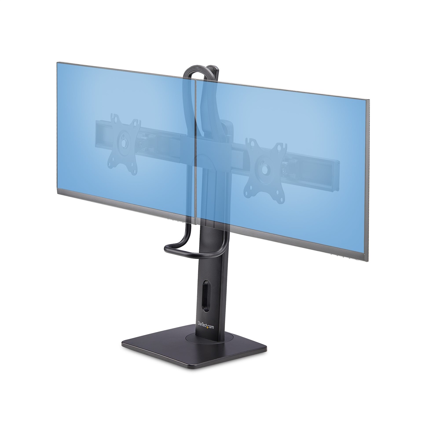 StarTech.com Supporto da Tavolo per Due Monitor - Staffa con barra trasversale per 2 Schermi da 27