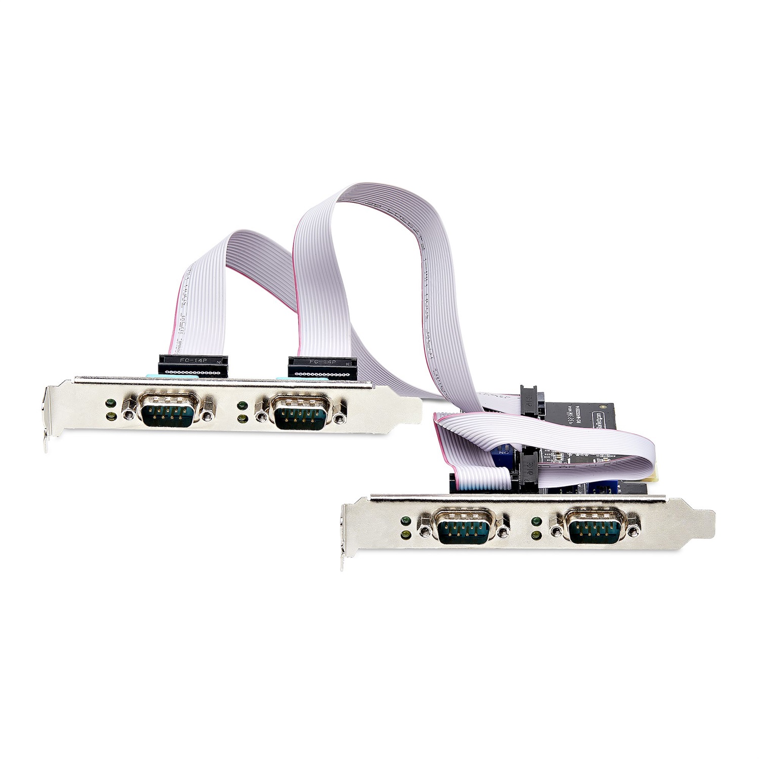 StarTech.com Scheda Seriale PCIe a 4 porte - RS232/RS422/RS485 (DB9), staffa a basso profilo inclusa, UART 16C1050, Windows/Linux, conforme a TAA, Protezione ESD di livello 4